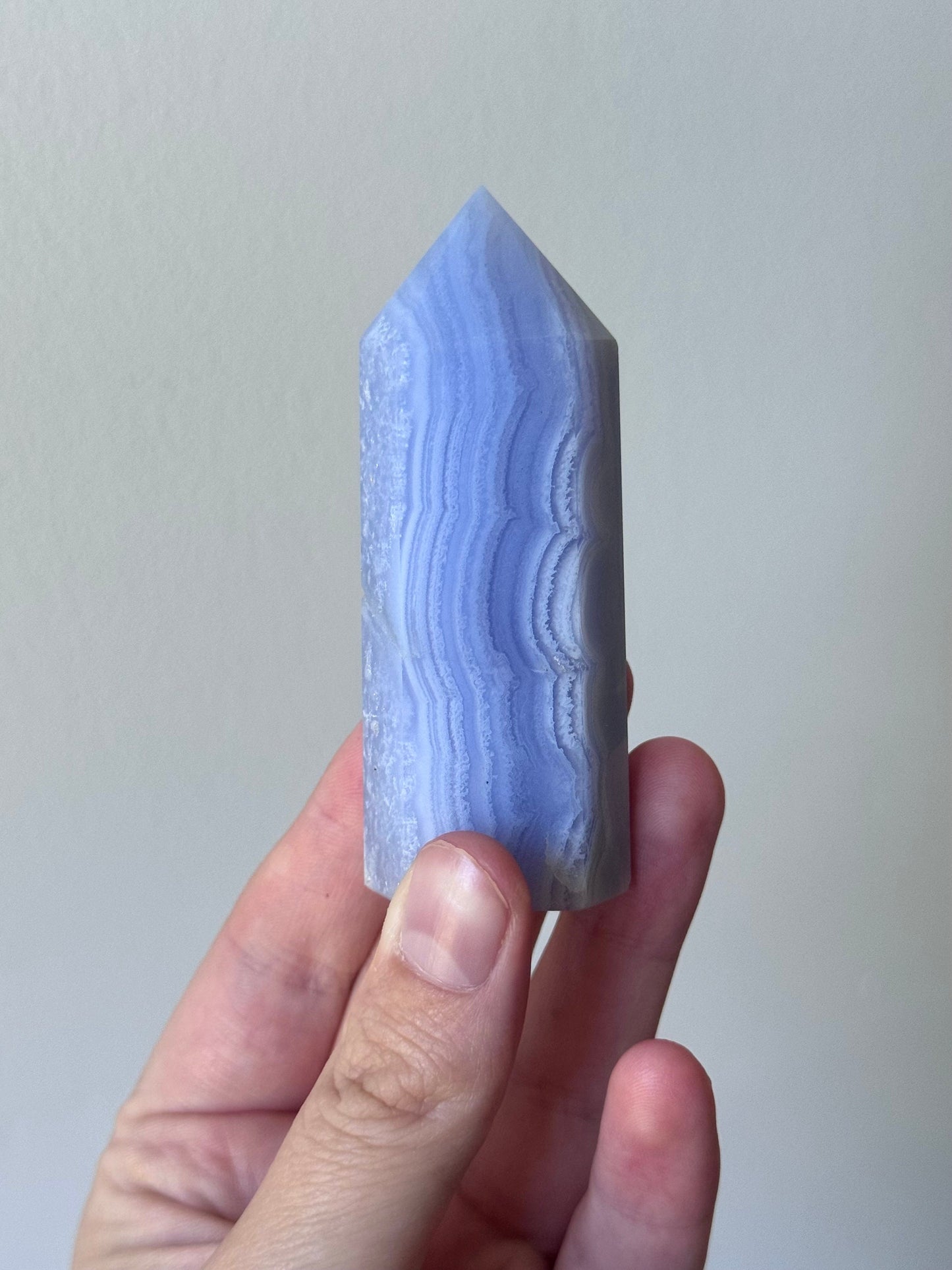 Gorgeous Blue Lace Agate Obelisk | Blue Lace Agate Tower from South Africa