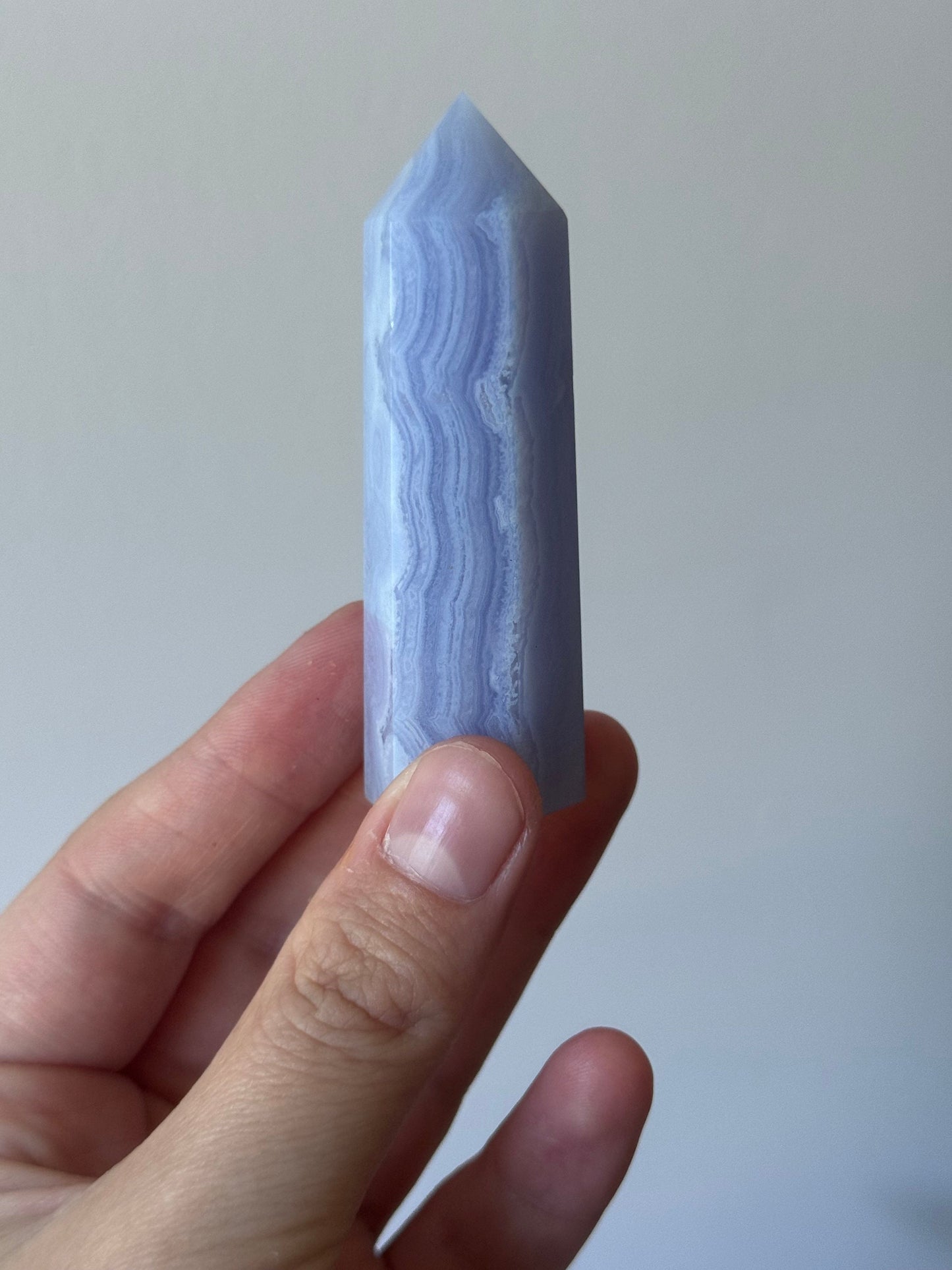 Gorgeous Blue Lace Agate Obelisk | Blue Lace Agate Tower from South Africa