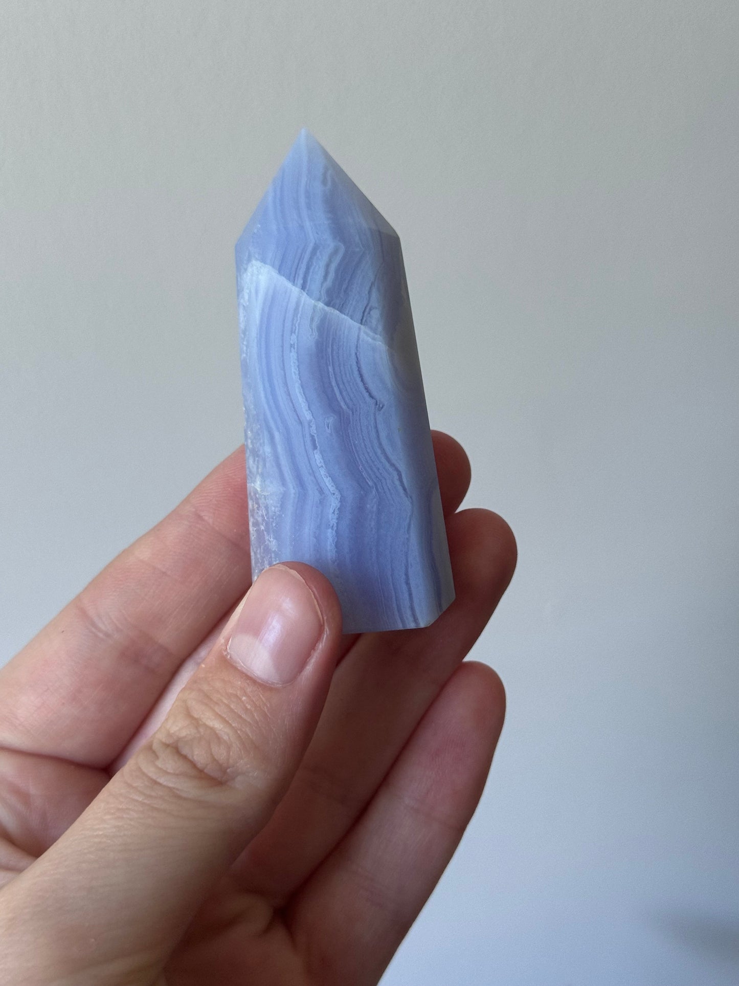 Gorgeous Blue Lace Agate Obelisk | Blue Lace Agate Tower from South Africa