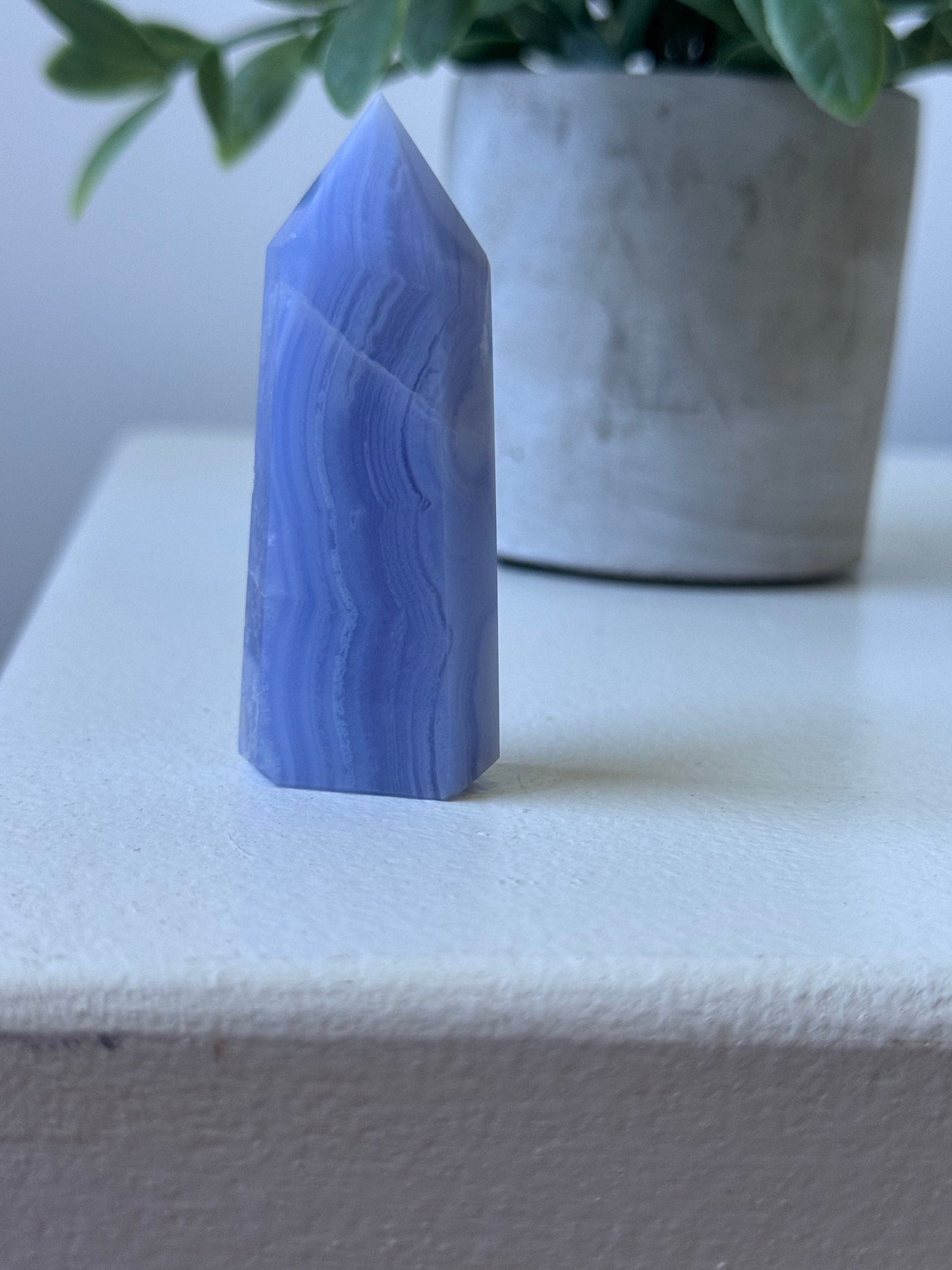 Gorgeous Blue Lace Agate Obelisk | Blue Lace Agate Tower from South Africa