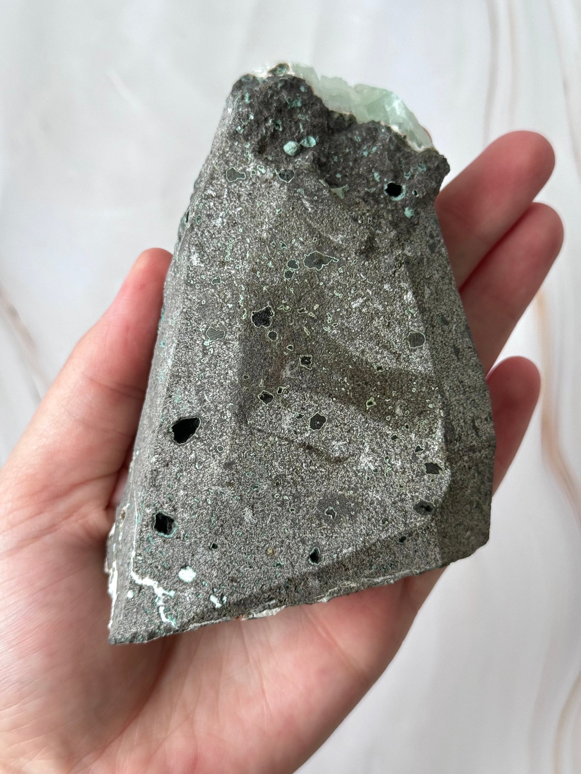 Stunning Green Apophyllite on Scolecite Specimen from India | Green Apophyllite on Scolecite Cluster