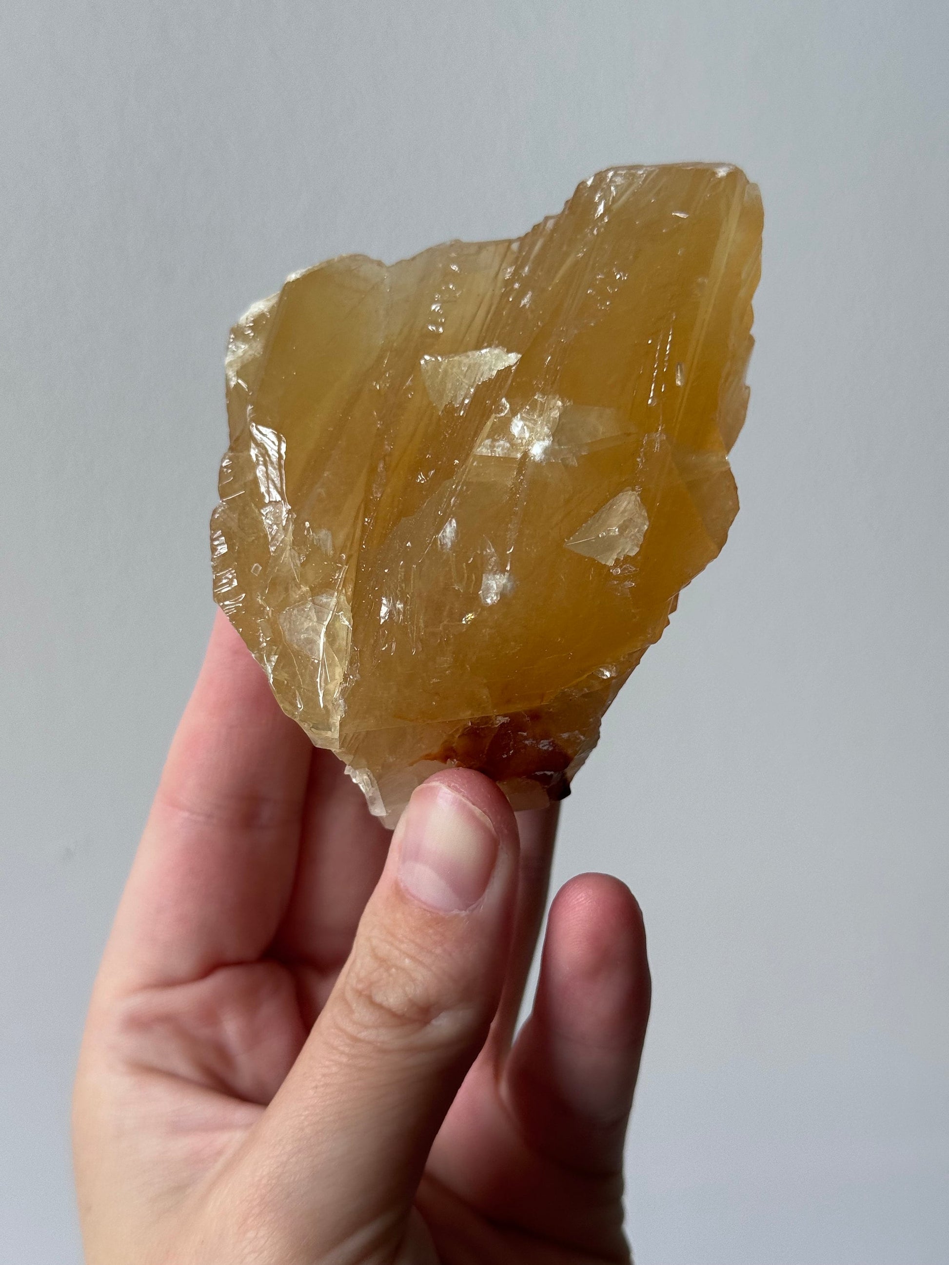 Beautiful Raw Honey Calcite Chunk from Mexico | Honey Calcite Specimen