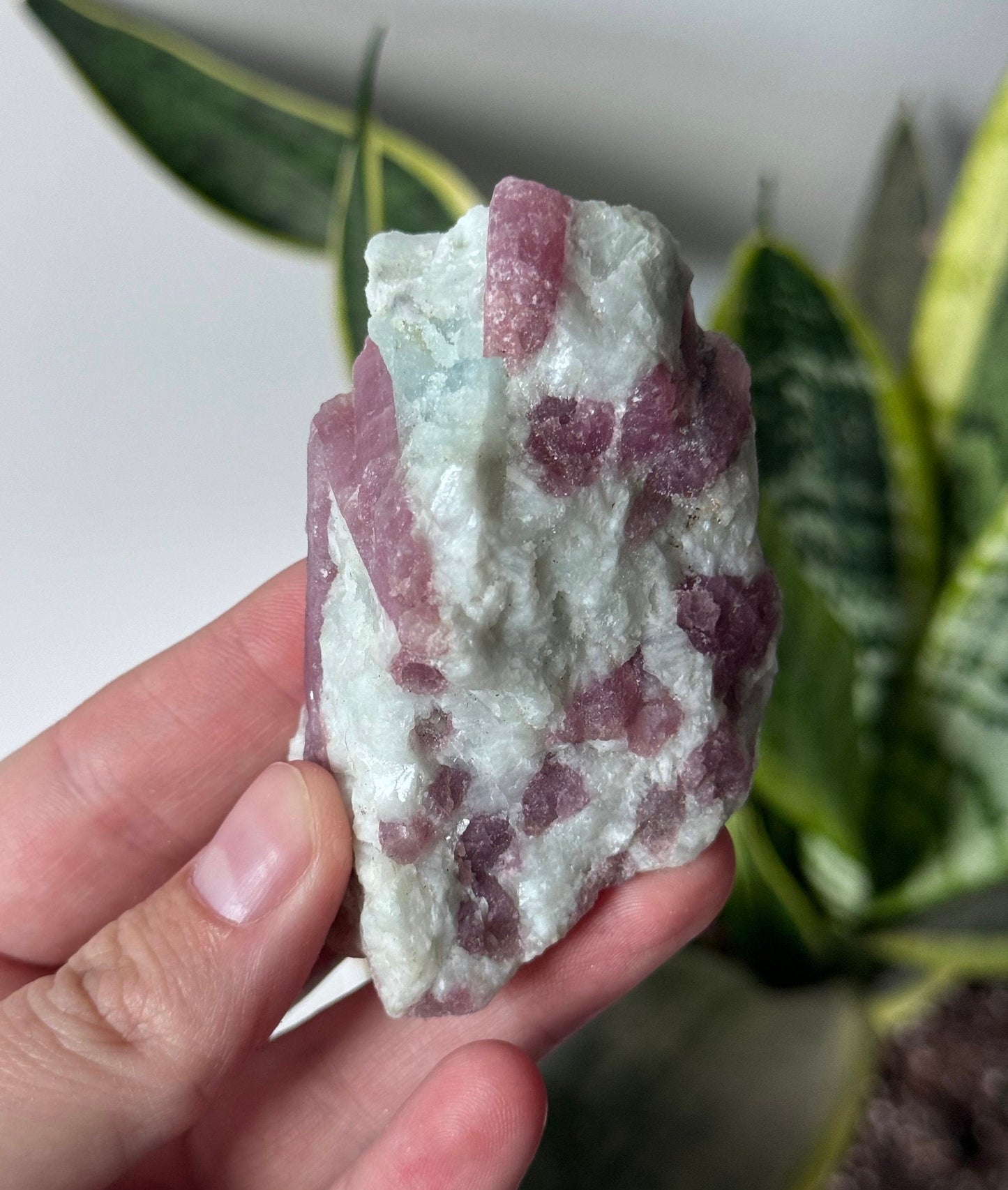 Gorgeous Pink Tourmaline on Albite with Aquamarine Specimen from Brazil