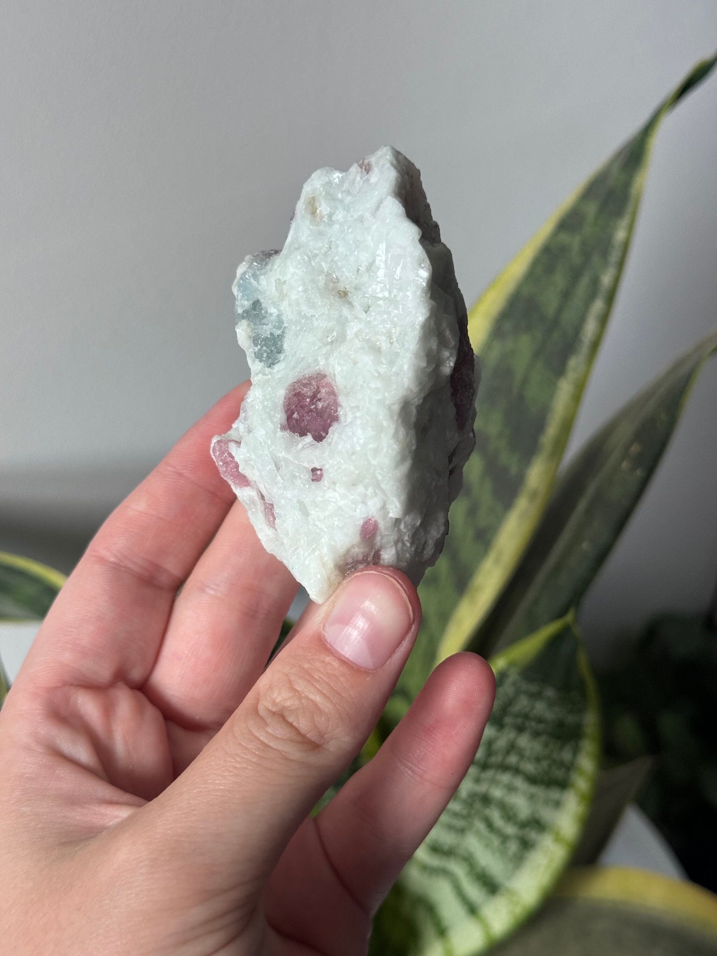 Gorgeous Pink Tourmaline on Albite with Aquamarine Specimen from Brazil