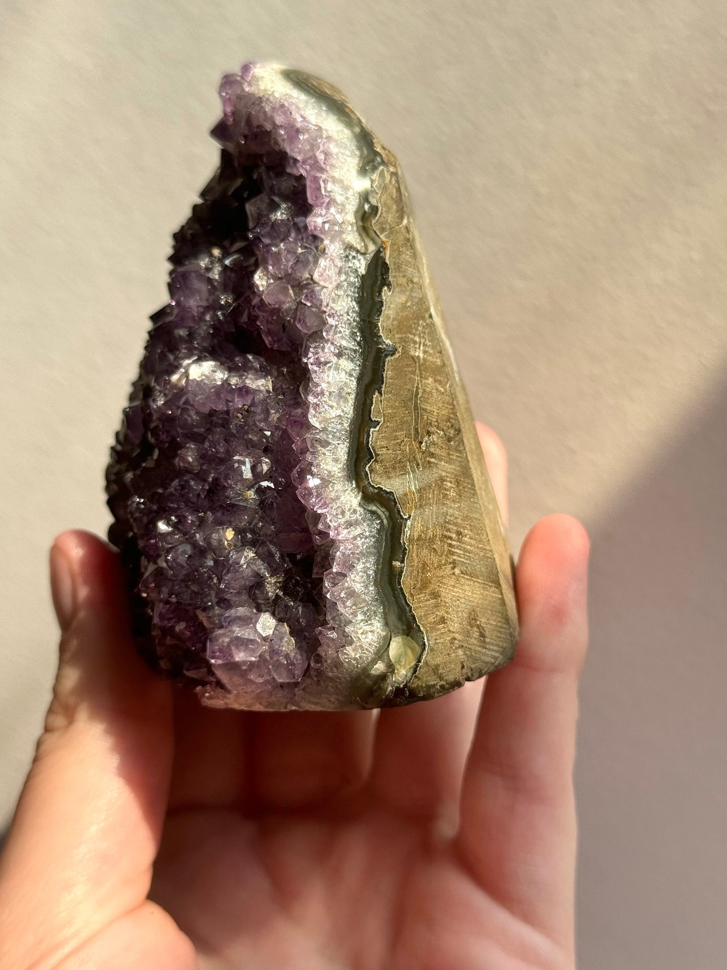 Beautiful Amethyst Cut Base Cluster | Amethyst Cluster Freeform from Uruguay