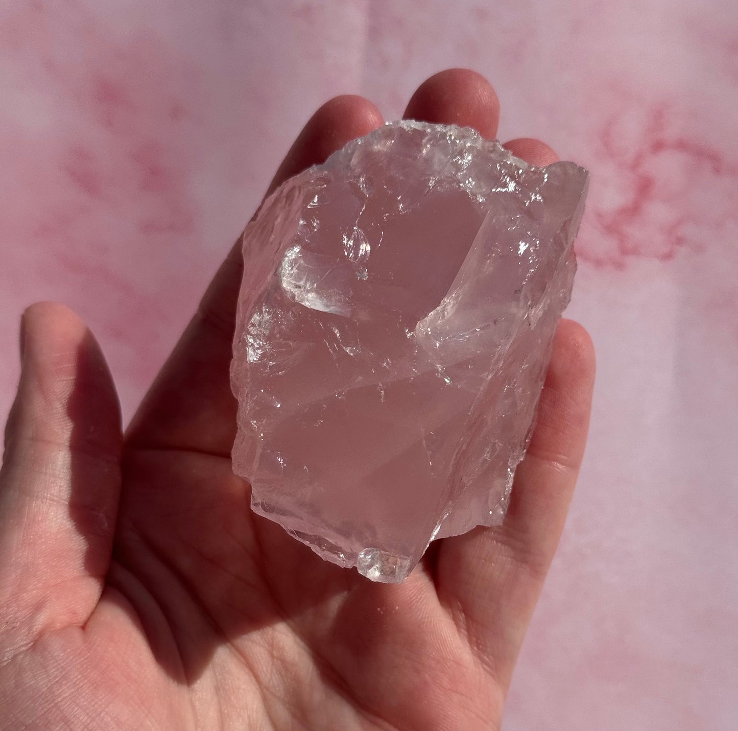Gorgeous High Quality Rose Quartz Chunk from Brazil | Raw Rose Quartz