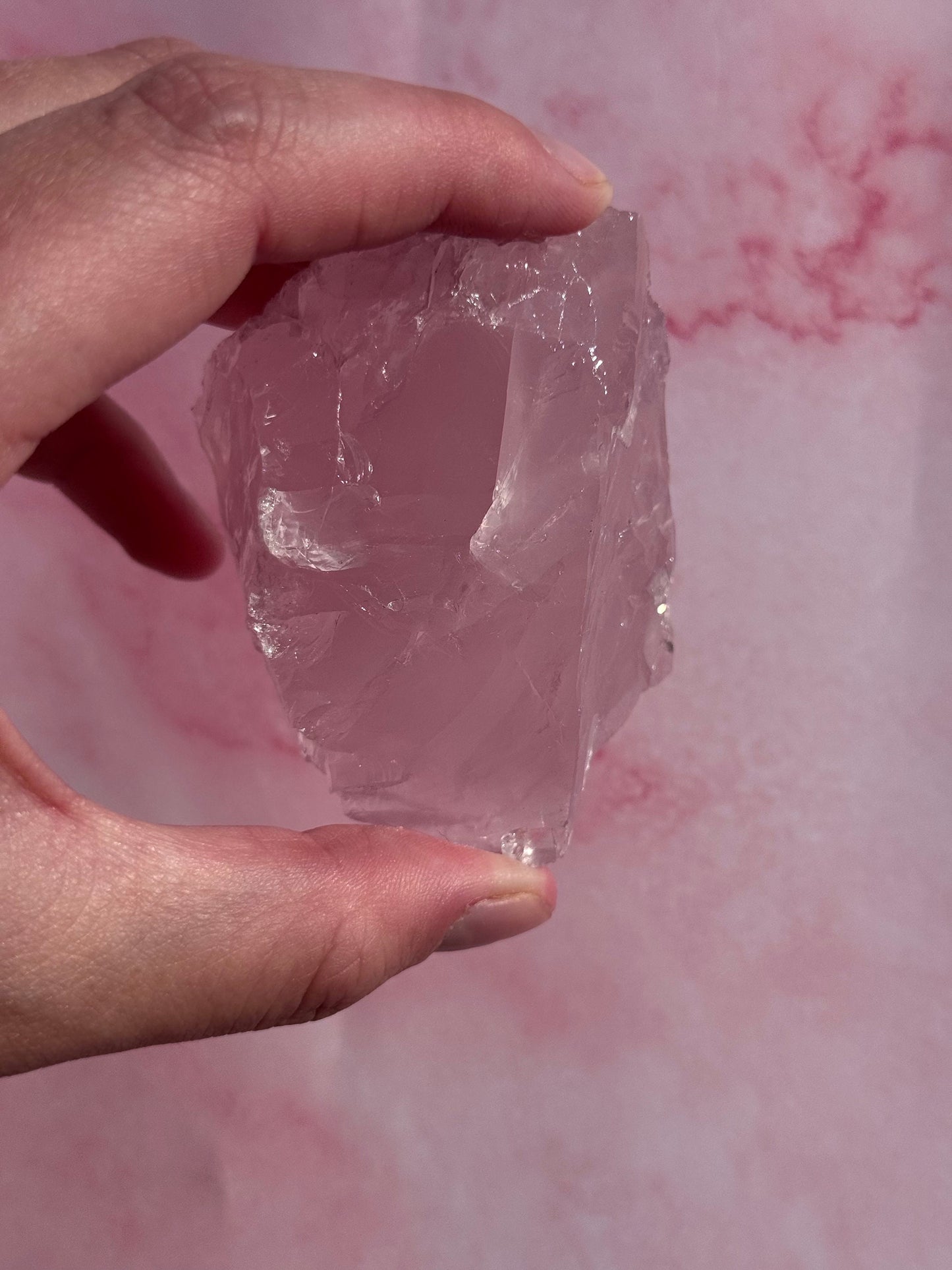 Gorgeous High Quality Rose Quartz Chunk from Brazil | Raw Rose Quartz