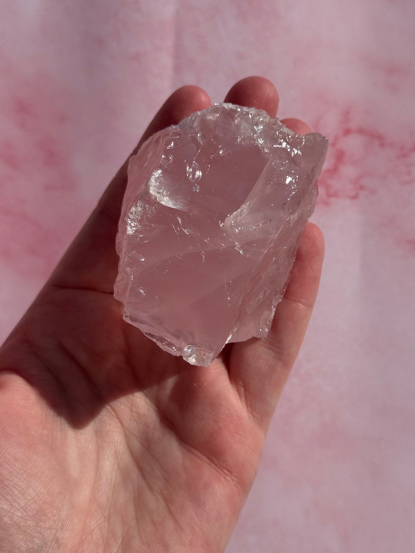 Gorgeous High Quality Rose Quartz Chunk from Brazil | Raw Rose Quartz