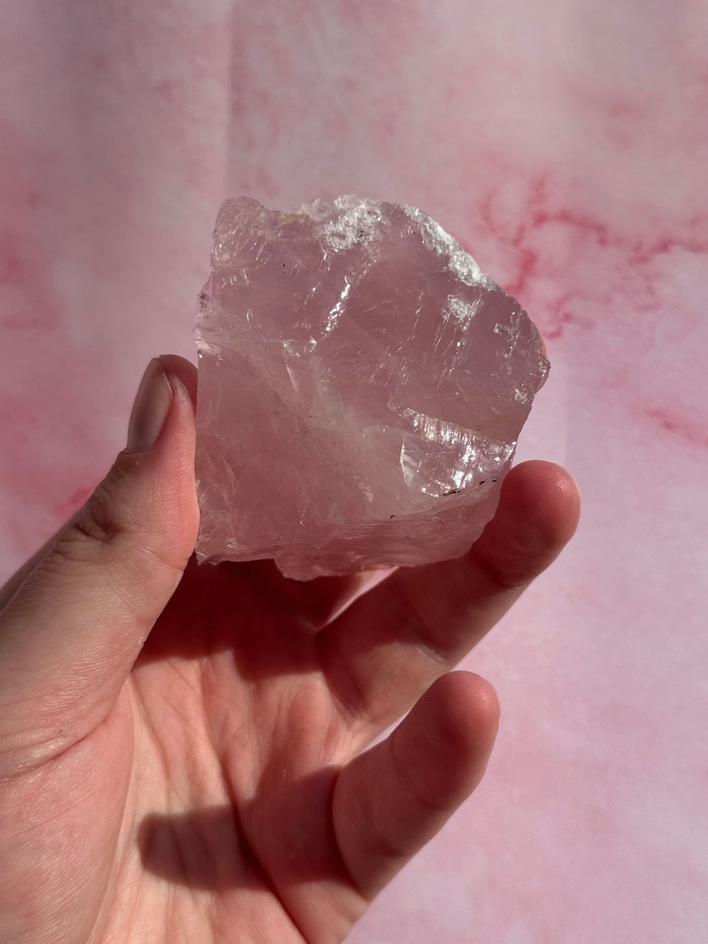 Gorgeous High Quality Rose Quartz Chunk from Brazil | Raw Rose Quartz