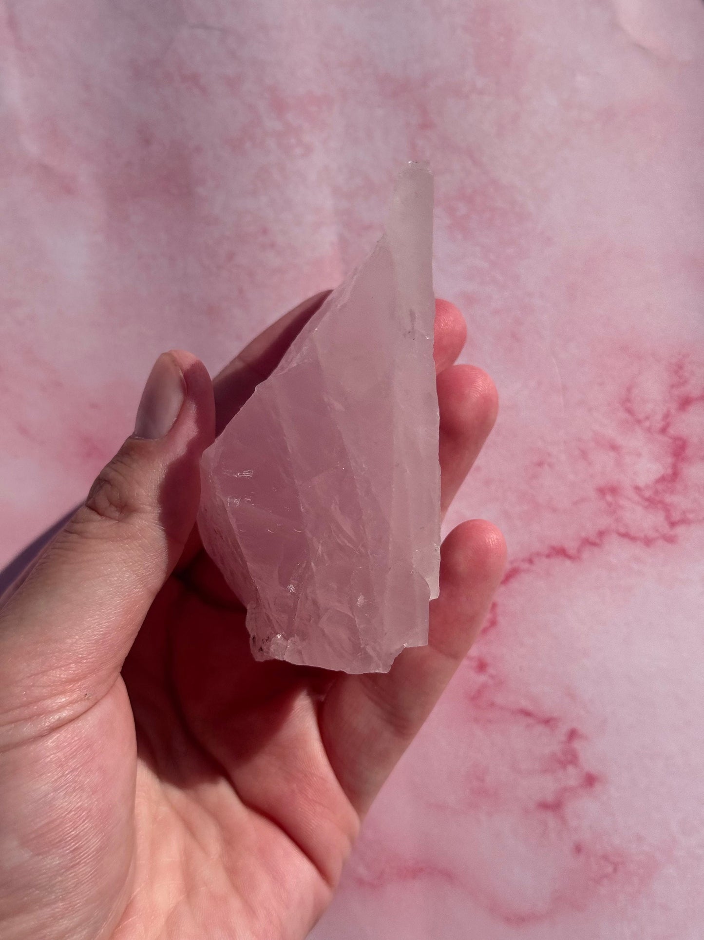 Gorgeous High Quality Rose Quartz Chunk from Brazil | Raw Rose Quartz