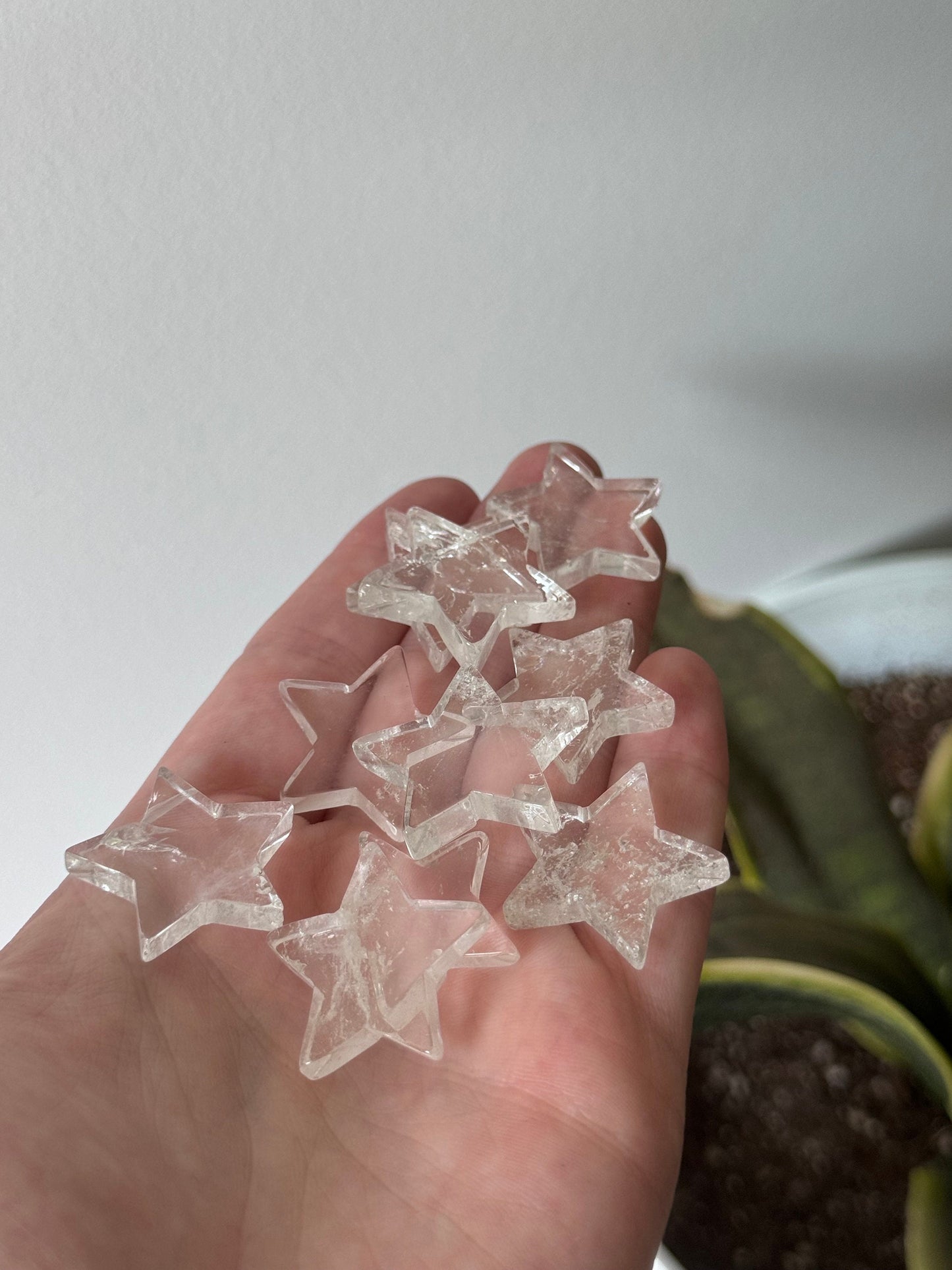 Beautiful Clear Quartz Stars | Mini Clear Quartz Star Carving