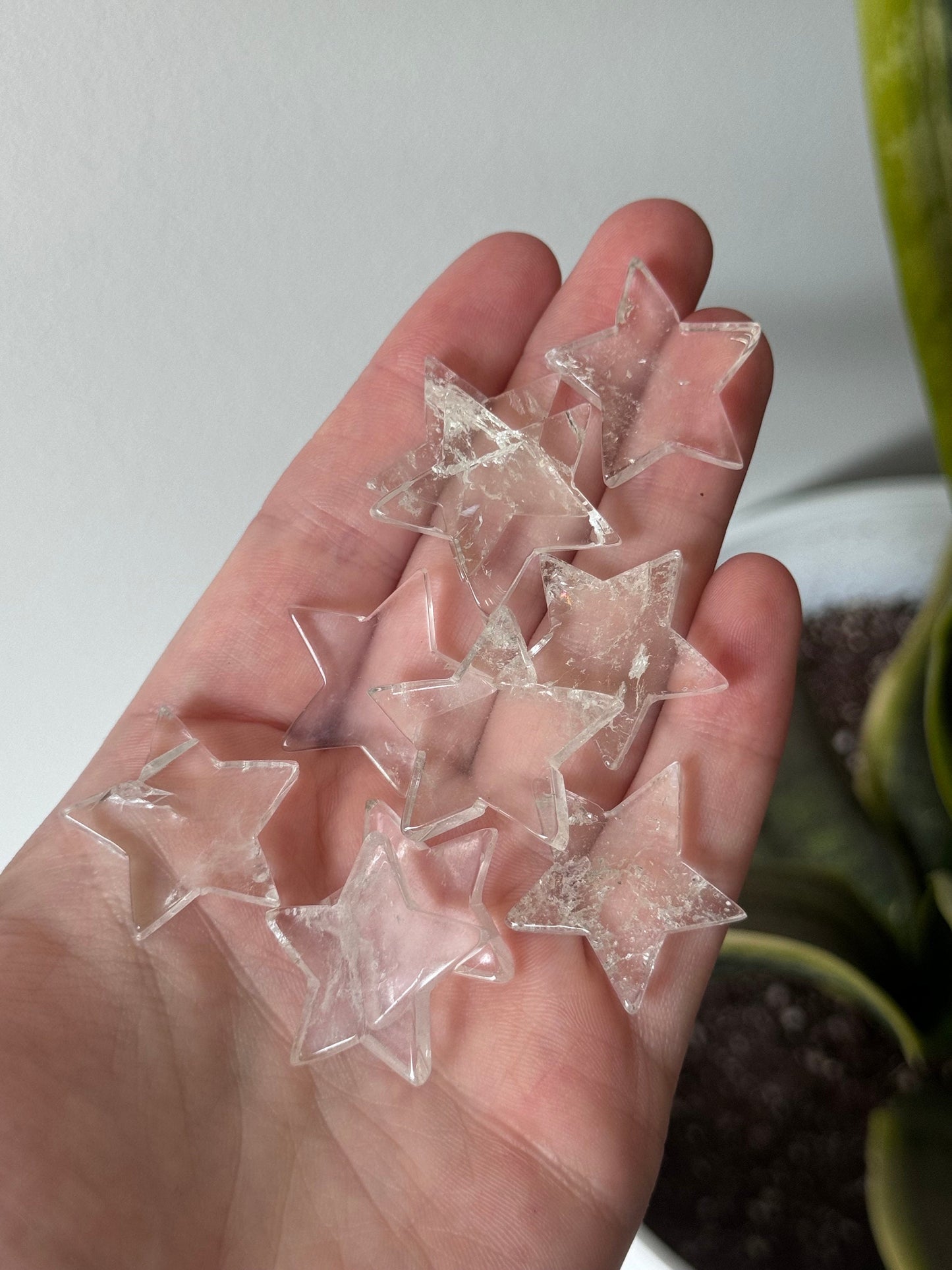 Beautiful Clear Quartz Stars | Mini Clear Quartz Star Carving