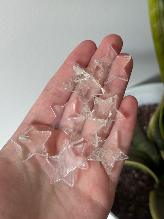 Beautiful Clear Quartz Stars | Mini Clear Quartz Star Carving