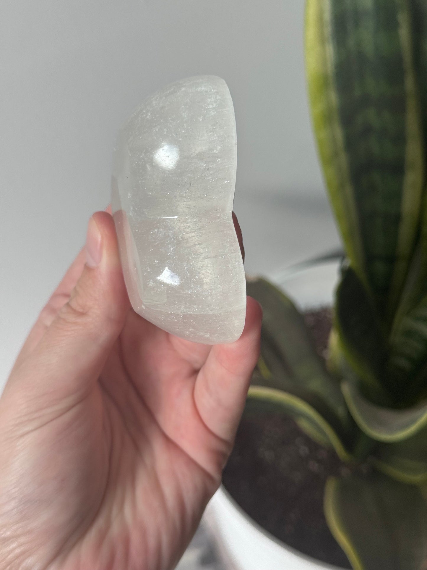 Stunning Satin Spar Heart Dish | Small Selenite Heart Bowl