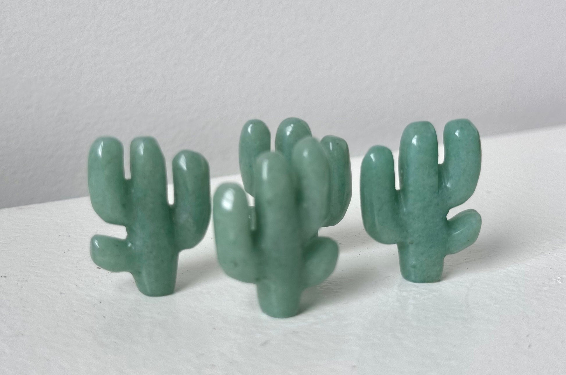 Beautiful Green Aventurine Cactus Carvings | Intuitively Chosen Green Aventurine Mini Cactus