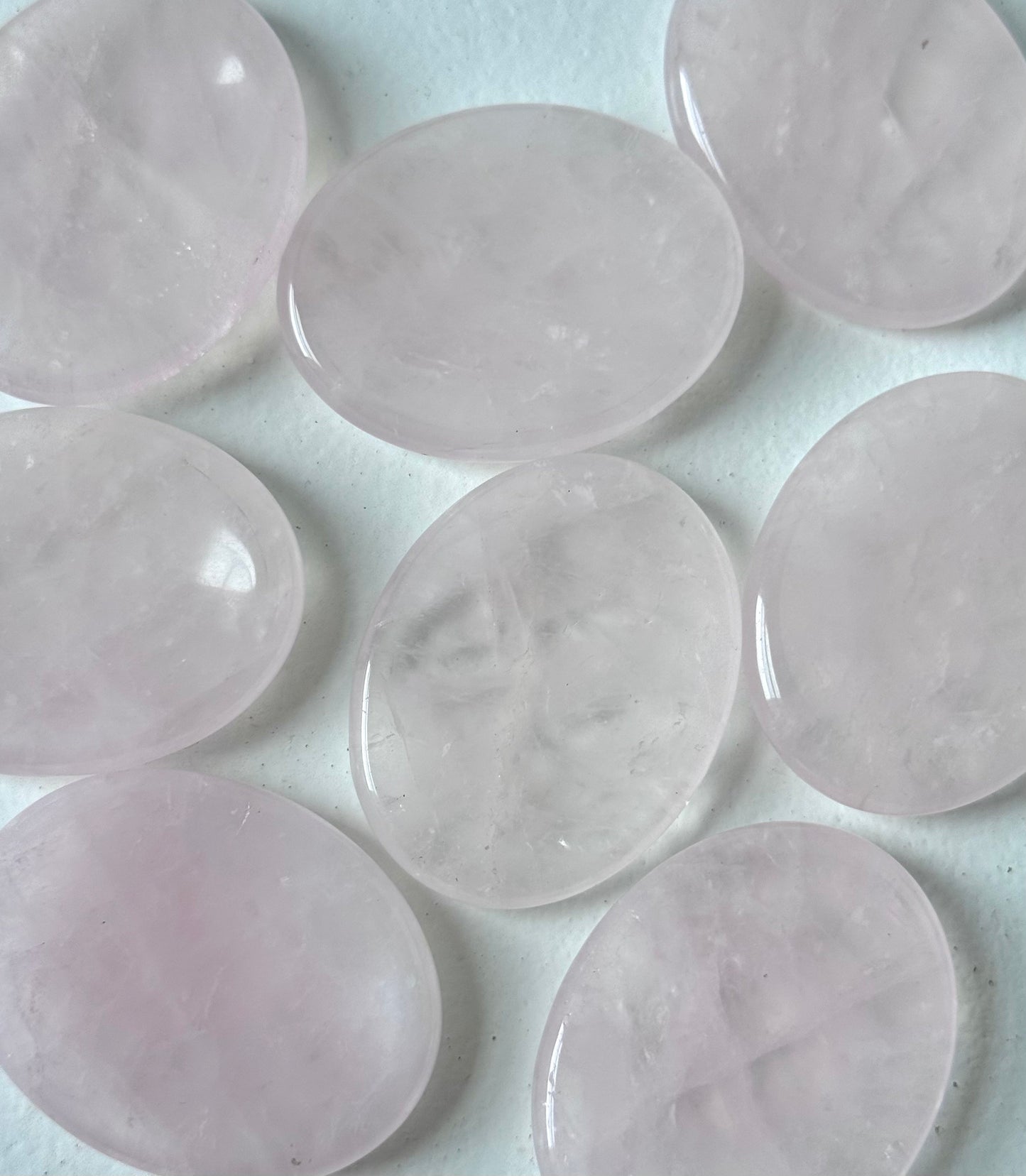 Gorgeous Rose Quartz Worry Stone Carvings | Thumb Stone Touch Stone Rose Quartz