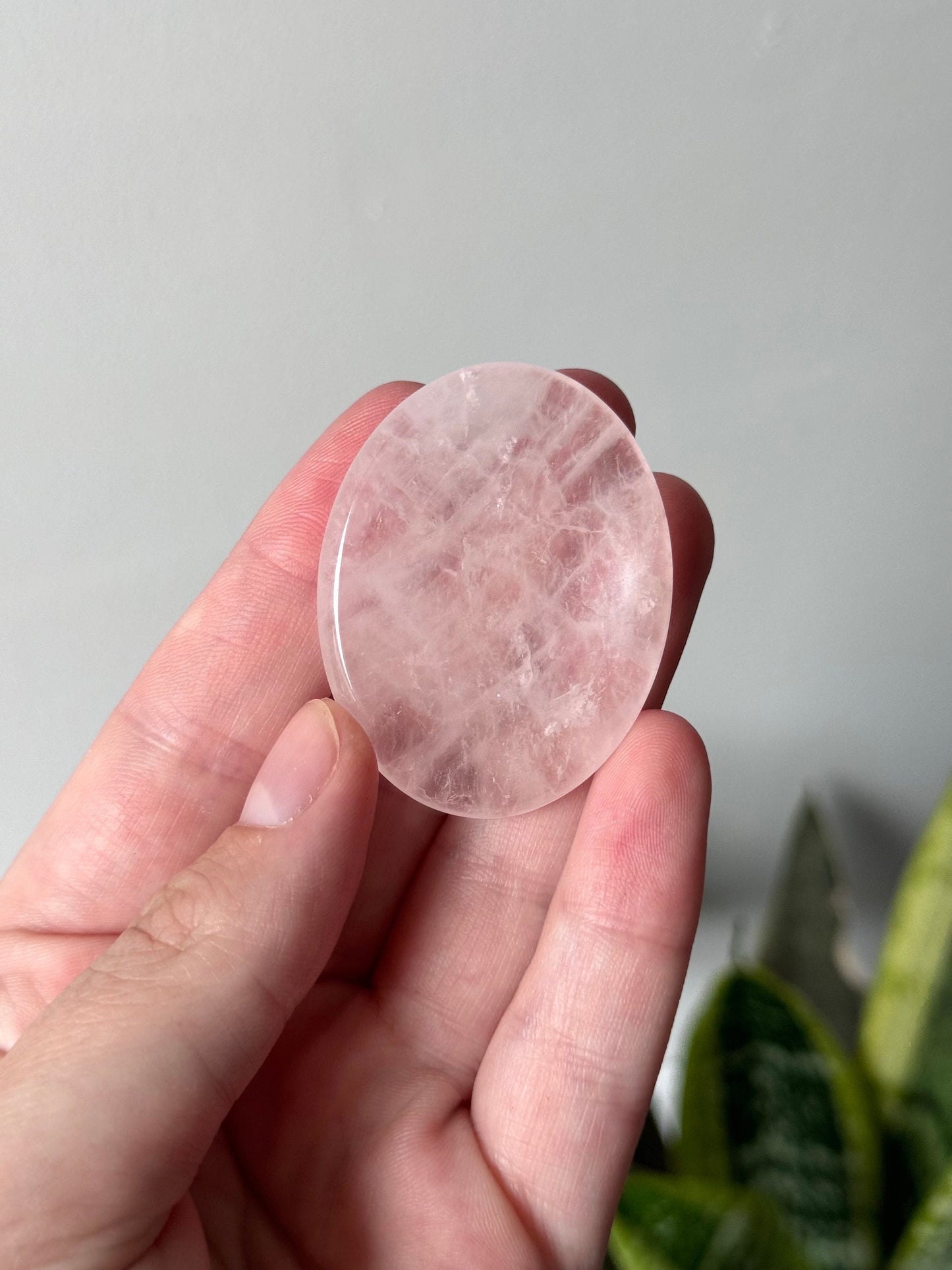 Gorgeous Rose Quartz Worry Stone Carvings | Thumb Stone Touch Stone Rose Quartz