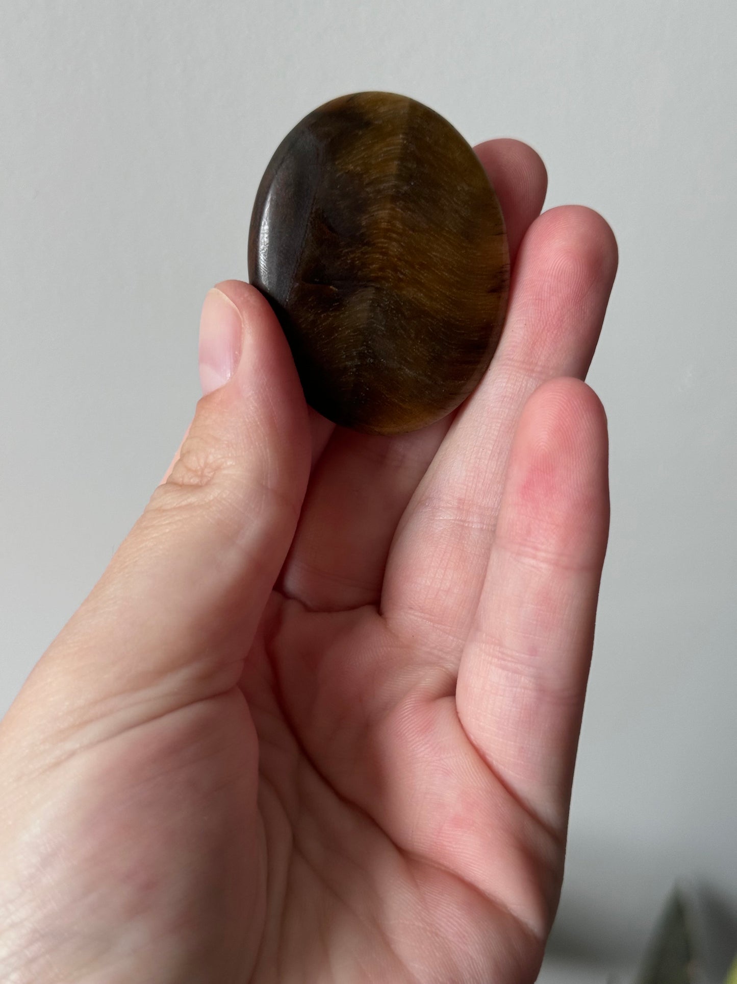 Gorgeous Tigers Eye Worry Stone Carving | Touch Stone Thumb Stone Pocket Stone