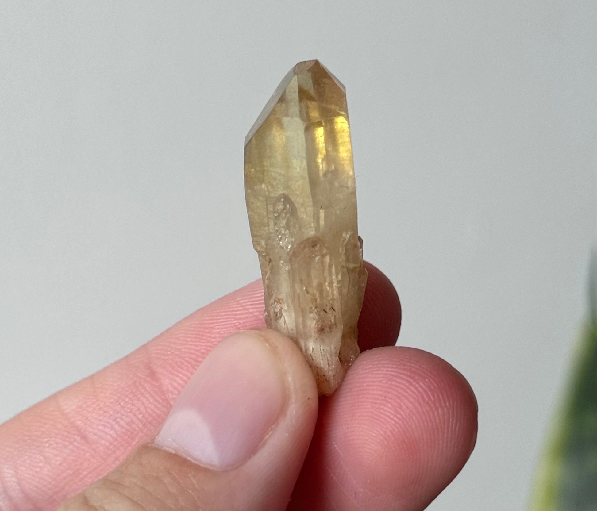 Beautiful Kundalini Citrine Point from Congo | Small Kundalini Citrine Elestial