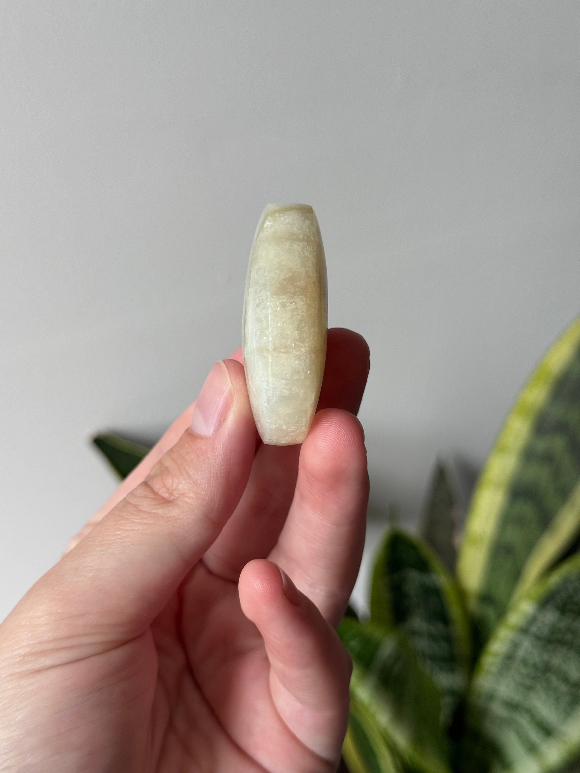 Gorgeous Flashy Moonstone Palm Stone with Blue Flash | Moonstone Palmstone