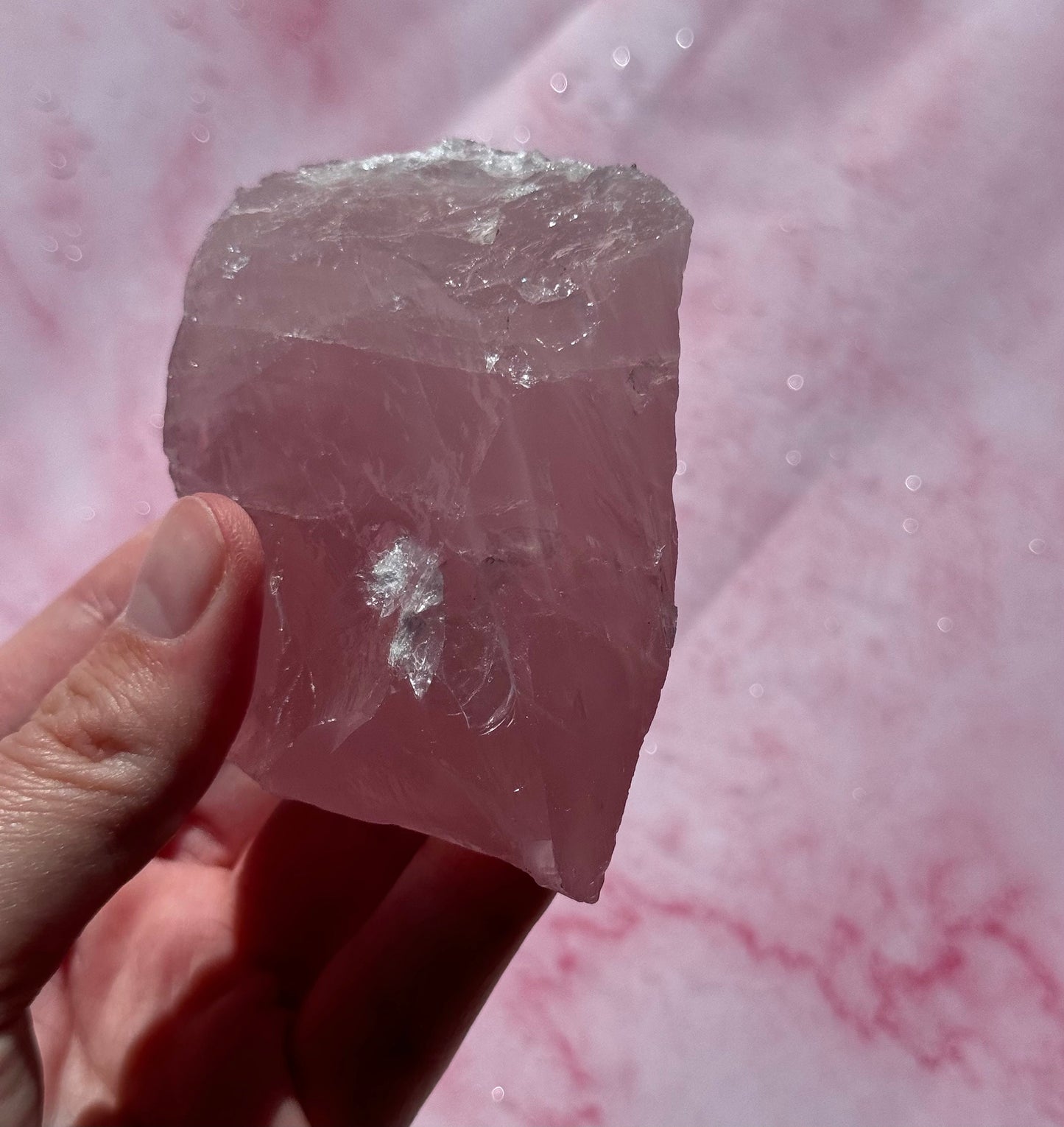 Gorgeous High Quality Rose Quartz Chunk from Brazil | Raw Rose Quartz