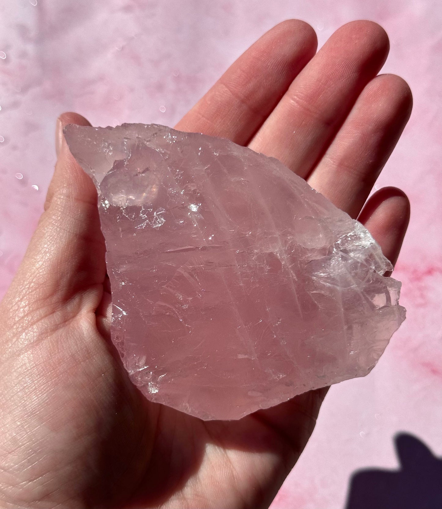 Gorgeous High Quality Rose Quartz Chunk from Brazil | Raw Rose Quartz