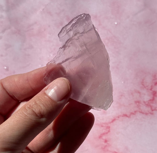 Gorgeous High Quality Rose Quartz Chunk from Brazil | Raw Rose Quartz