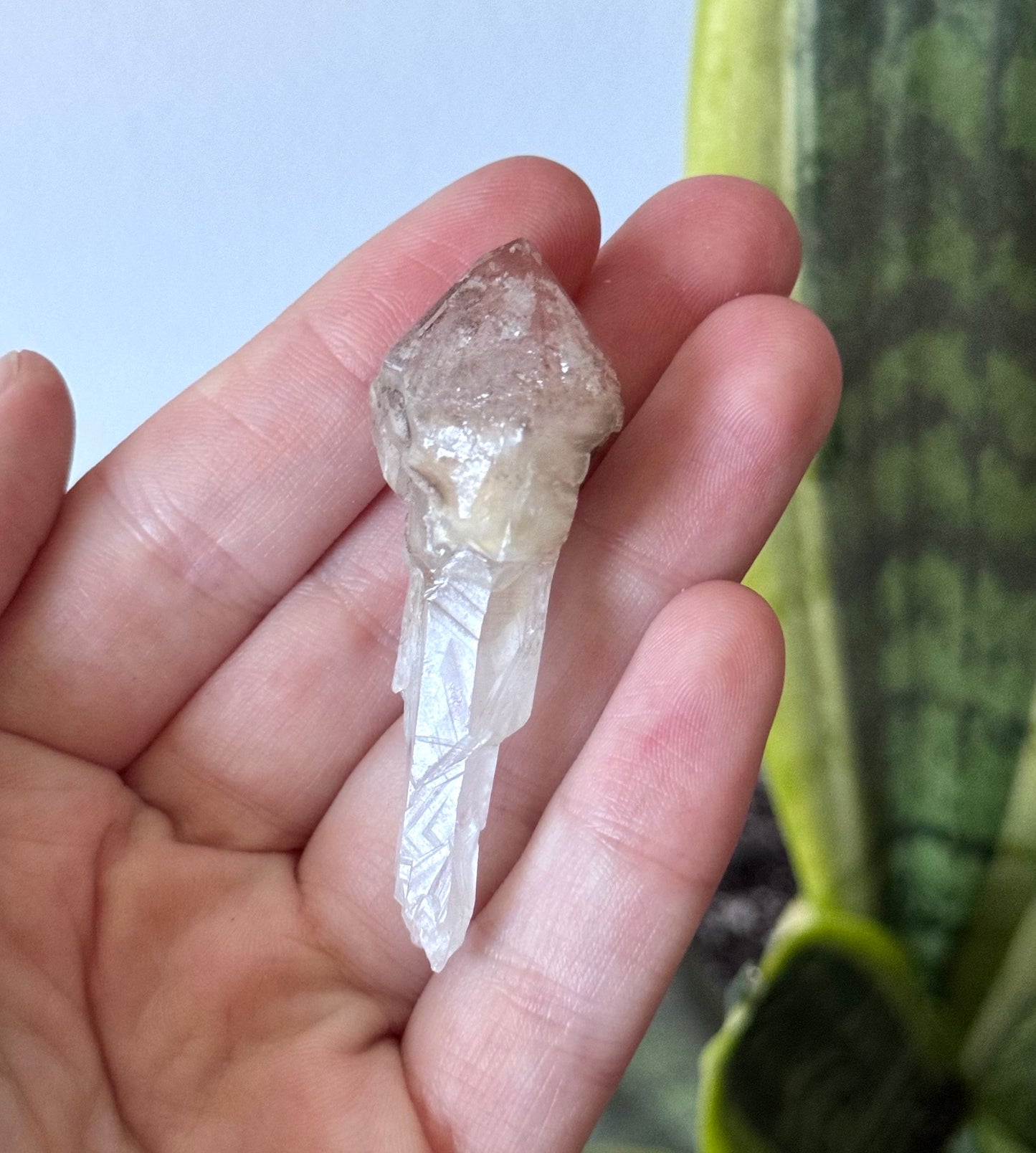 Beautiful Pink Lithium Scepter Point from Brazil | Red Capped Lithium Scepter Root