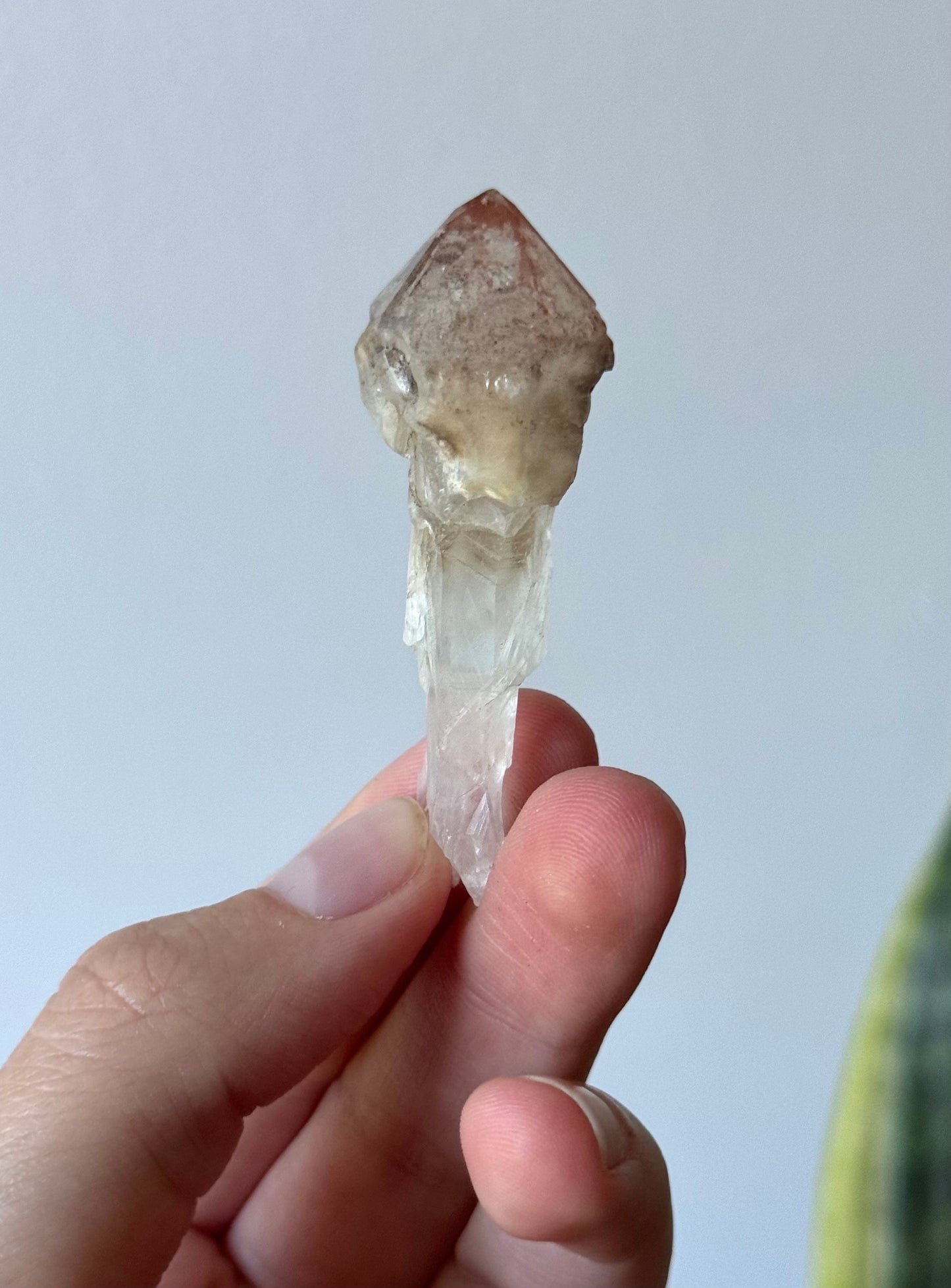 Beautiful Pink Lithium Scepter Point from Brazil | Red Capped Lithium Scepter Root