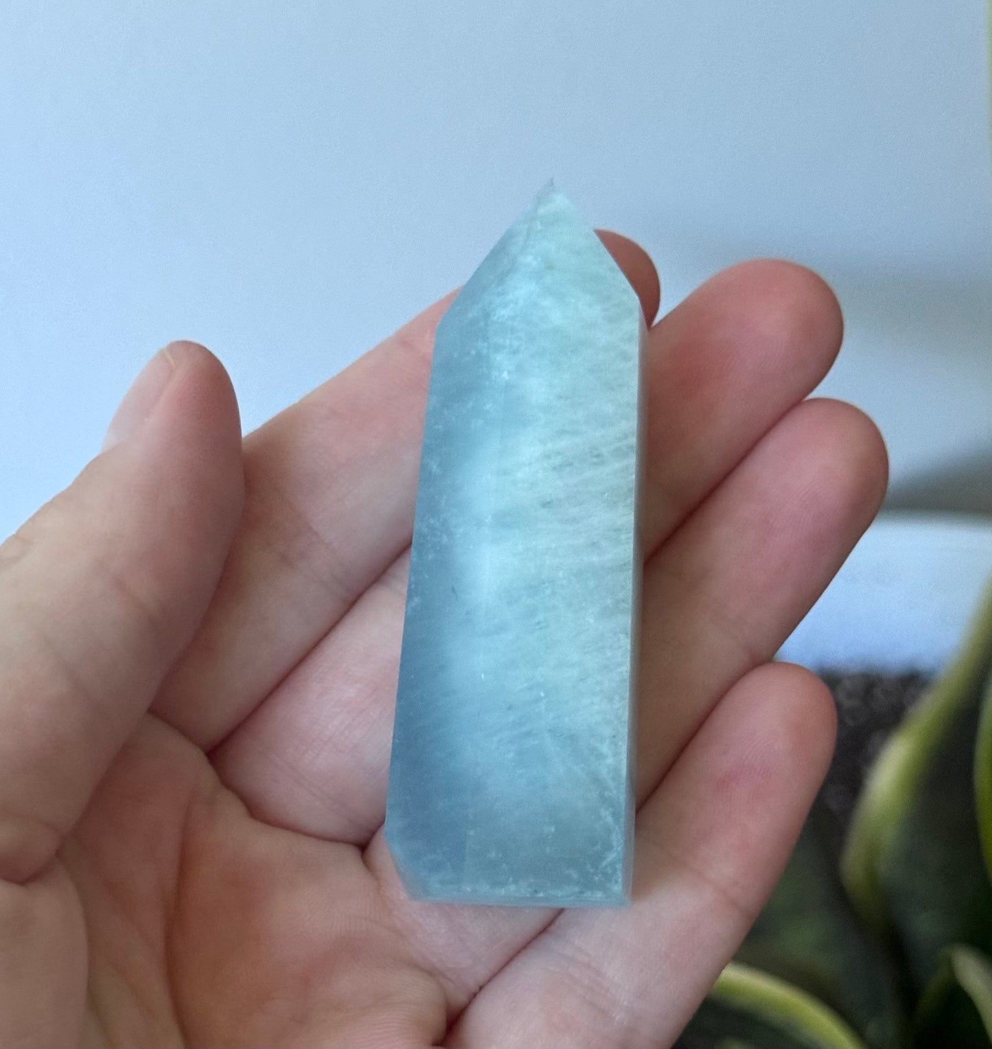 Beautiful Aquamarine Mini Tower | Small Aquamarine Obelisk