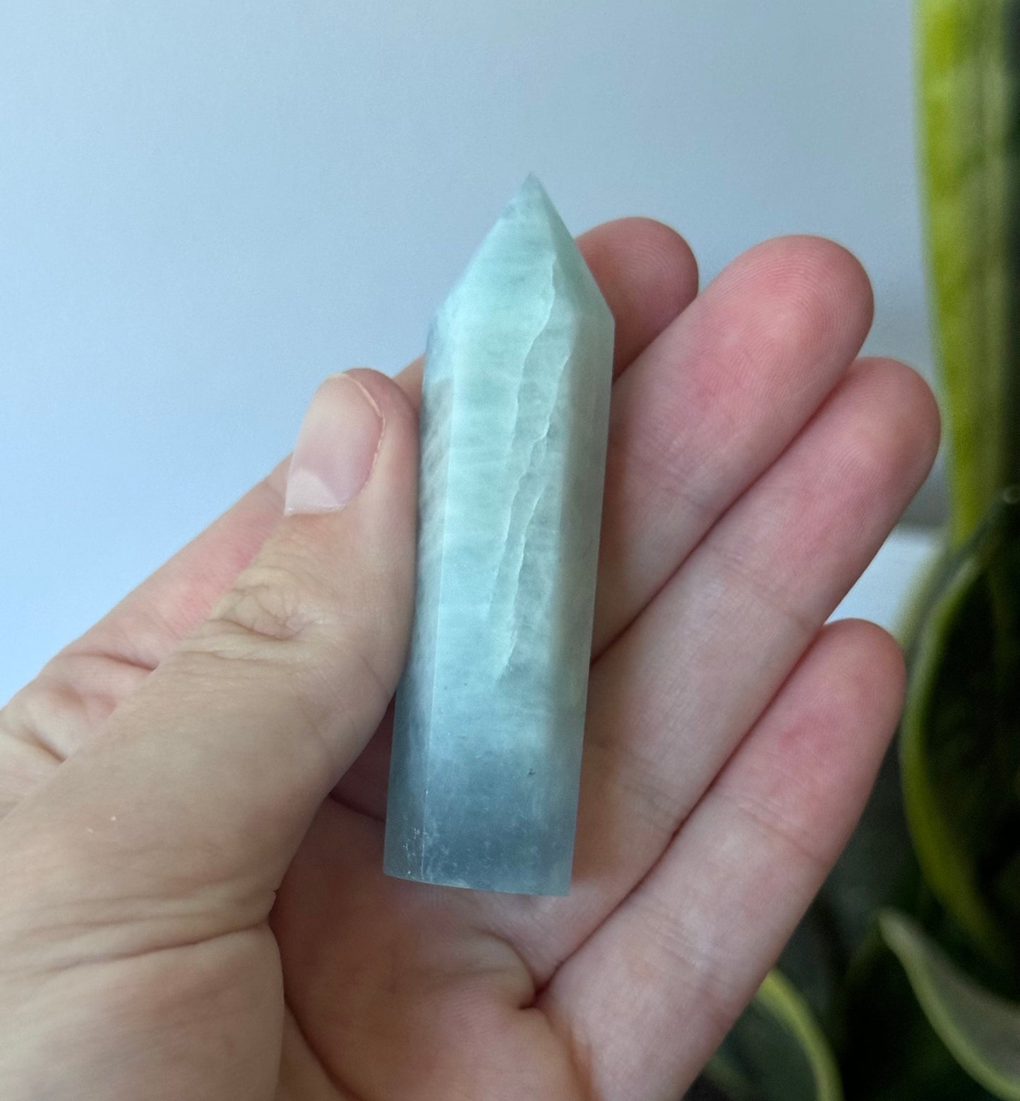 Beautiful Aquamarine Mini Tower | Small Aquamarine Obelisk
