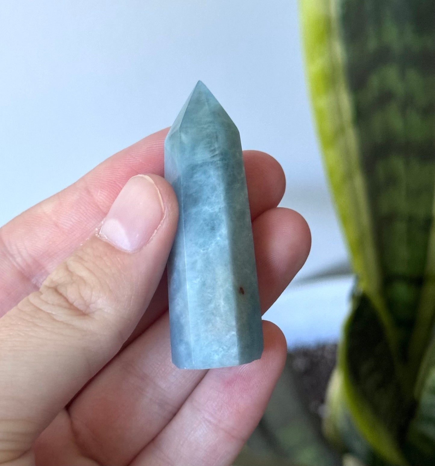 Beautiful Aquamarine Mini Tower | Small Aquamarine Obelisk