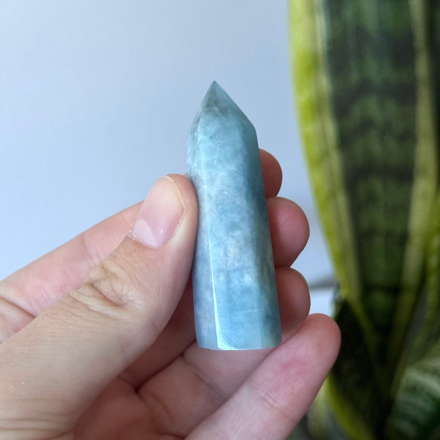 Beautiful Aquamarine Mini Tower | Small Aquamarine Obelisk