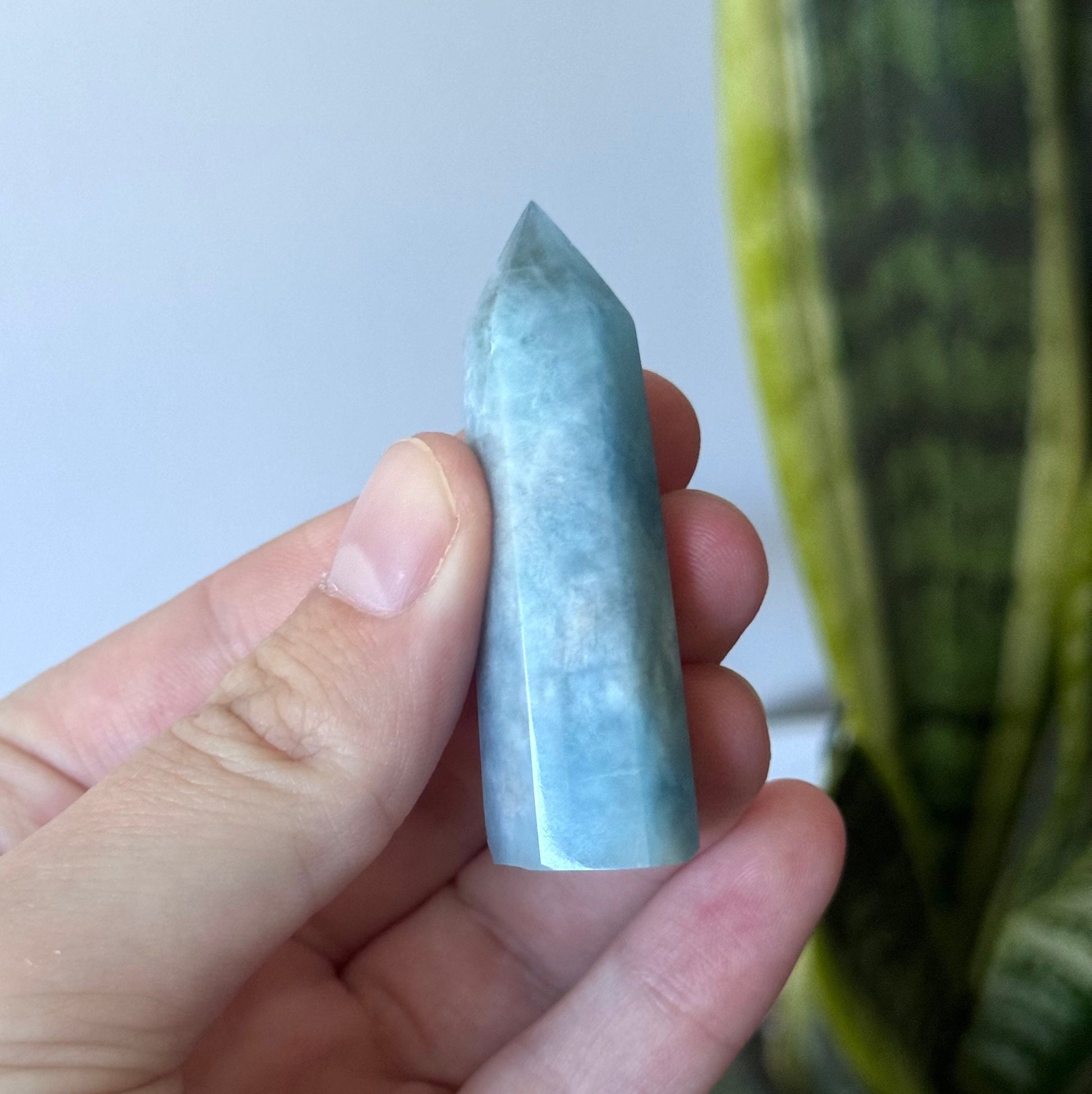Beautiful Aquamarine Mini Tower | Small Aquamarine Obelisk