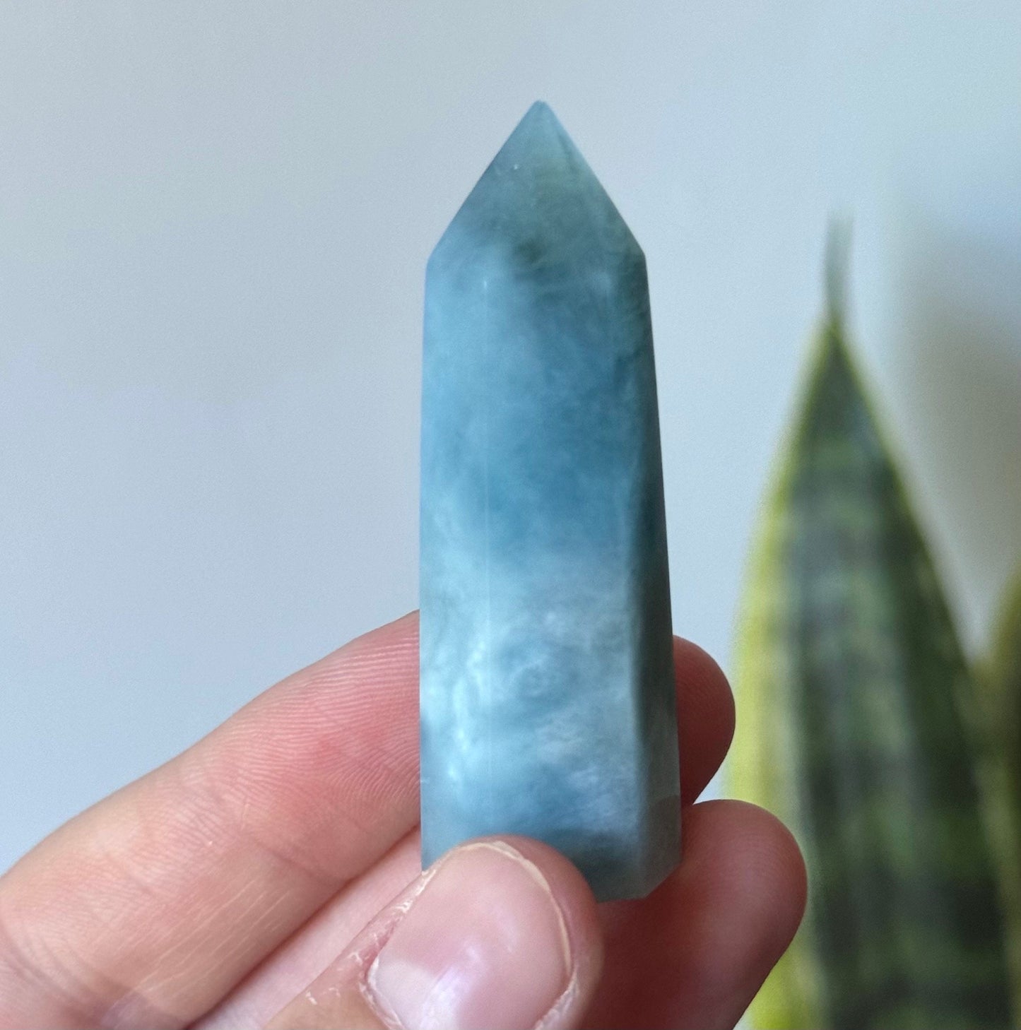 Beautiful Aquamarine Mini Tower | Small Aquamarine Obelisk