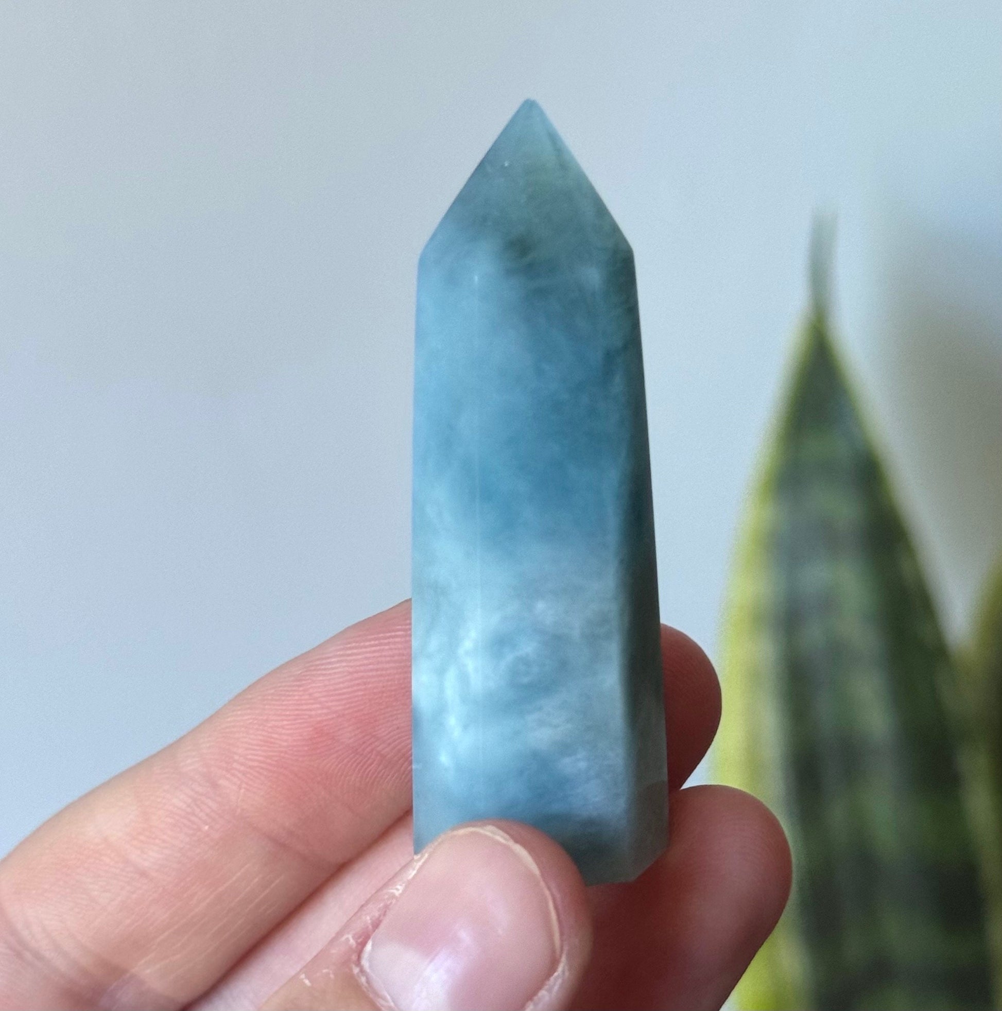 Beautiful Aquamarine Mini Tower | Small Aquamarine Obelisk