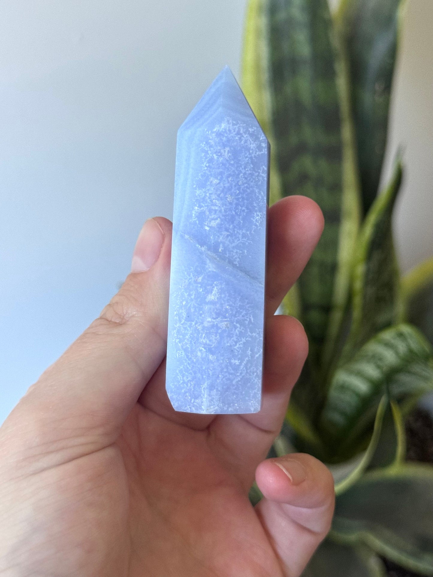 Gorgeous Blue Lace Agate Obelisk | Blue Lace Agate Tower from South Africa