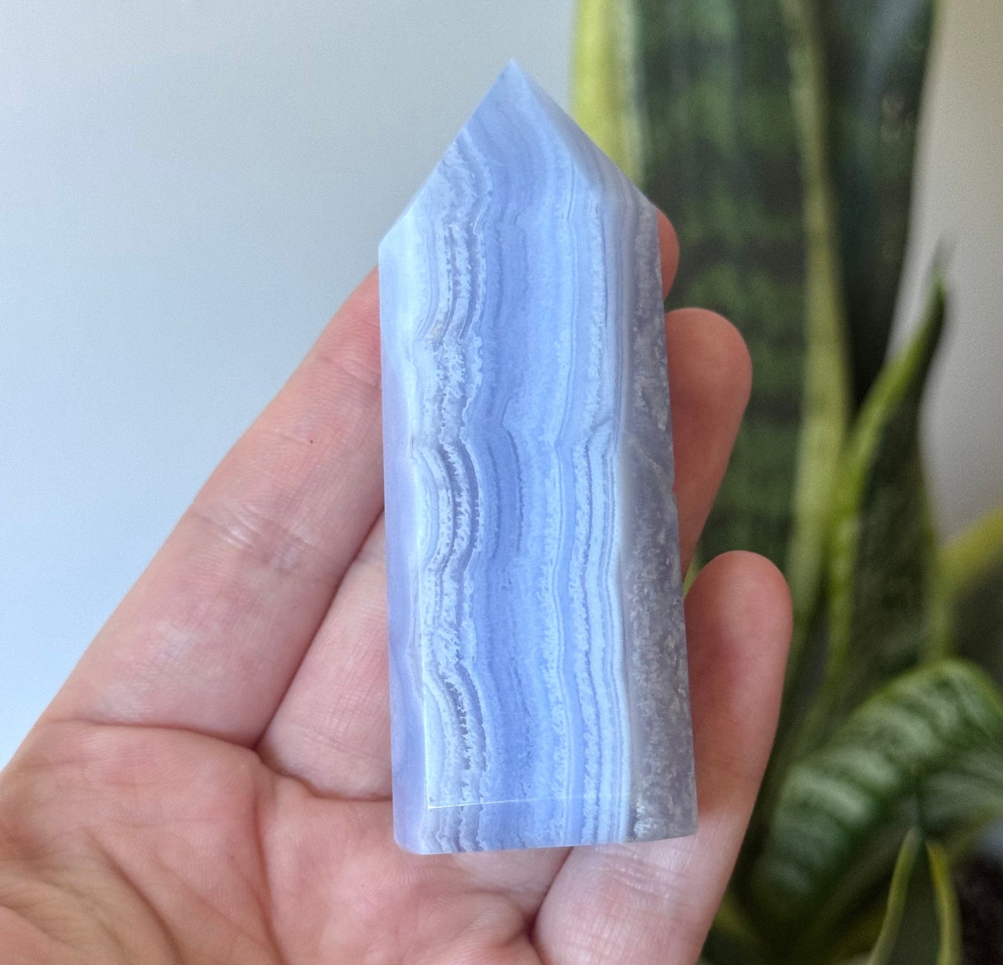 Gorgeous Blue Lace Agate Obelisk | Blue Lace Agate Tower from South Africa