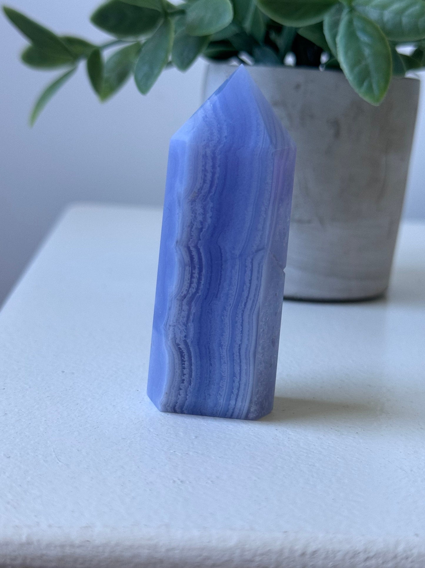 Gorgeous Blue Lace Agate Obelisk | Blue Lace Agate Tower from South Africa