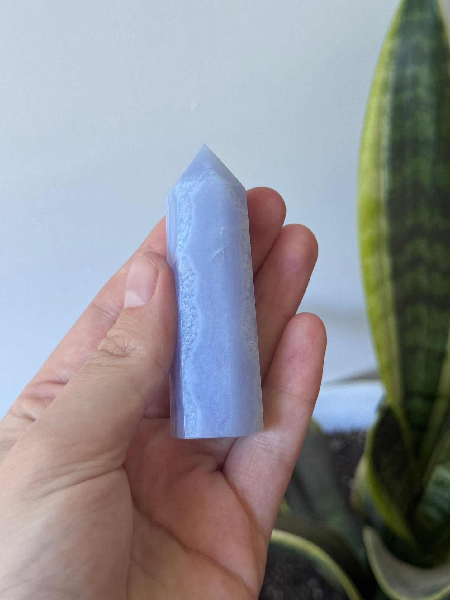 Gorgeous Blue Lace Agate Obelisk | Blue Lace Agate Tower from South Africa
