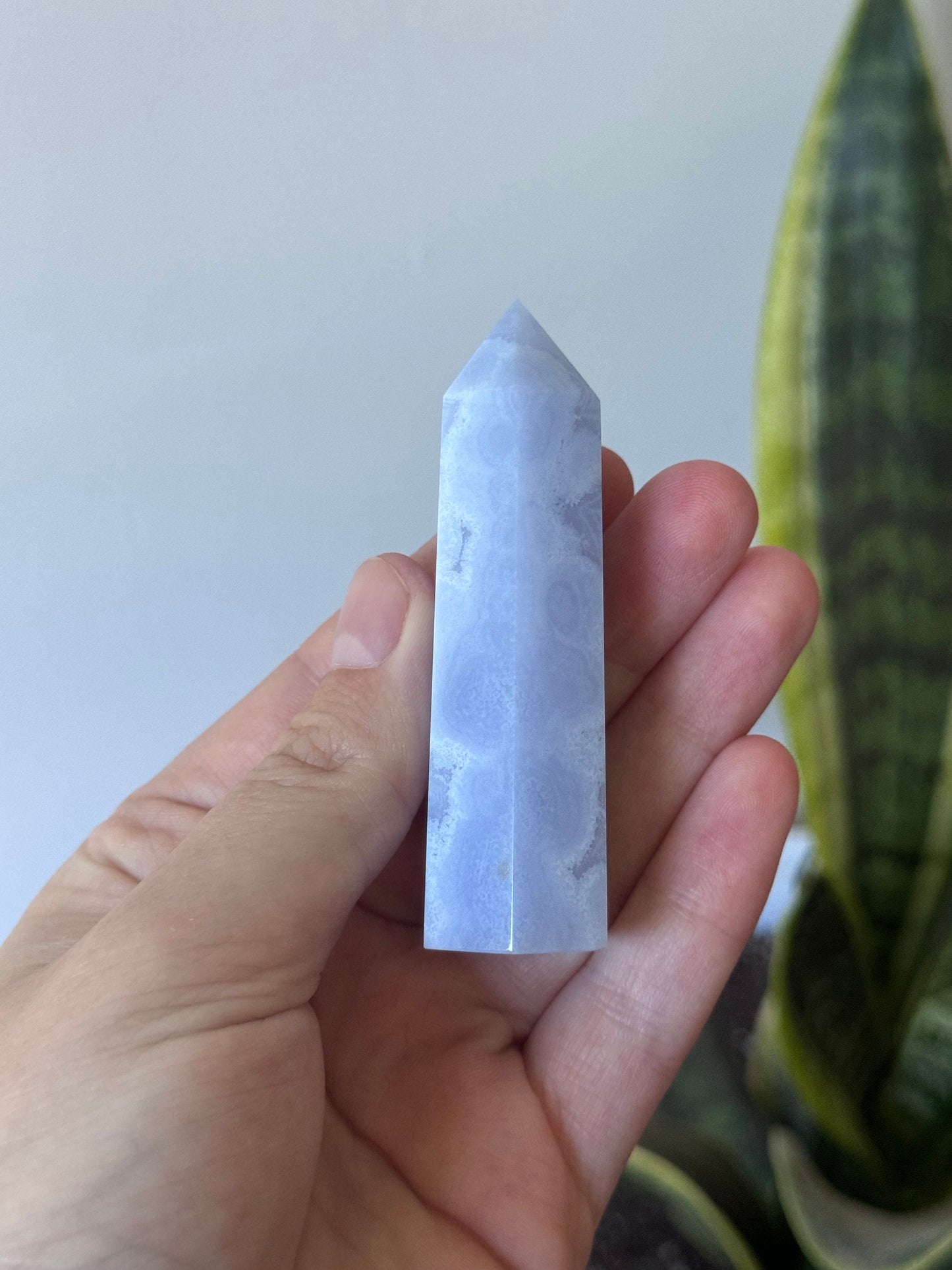Gorgeous Blue Lace Agate Obelisk | Blue Lace Agate Tower from South Africa
