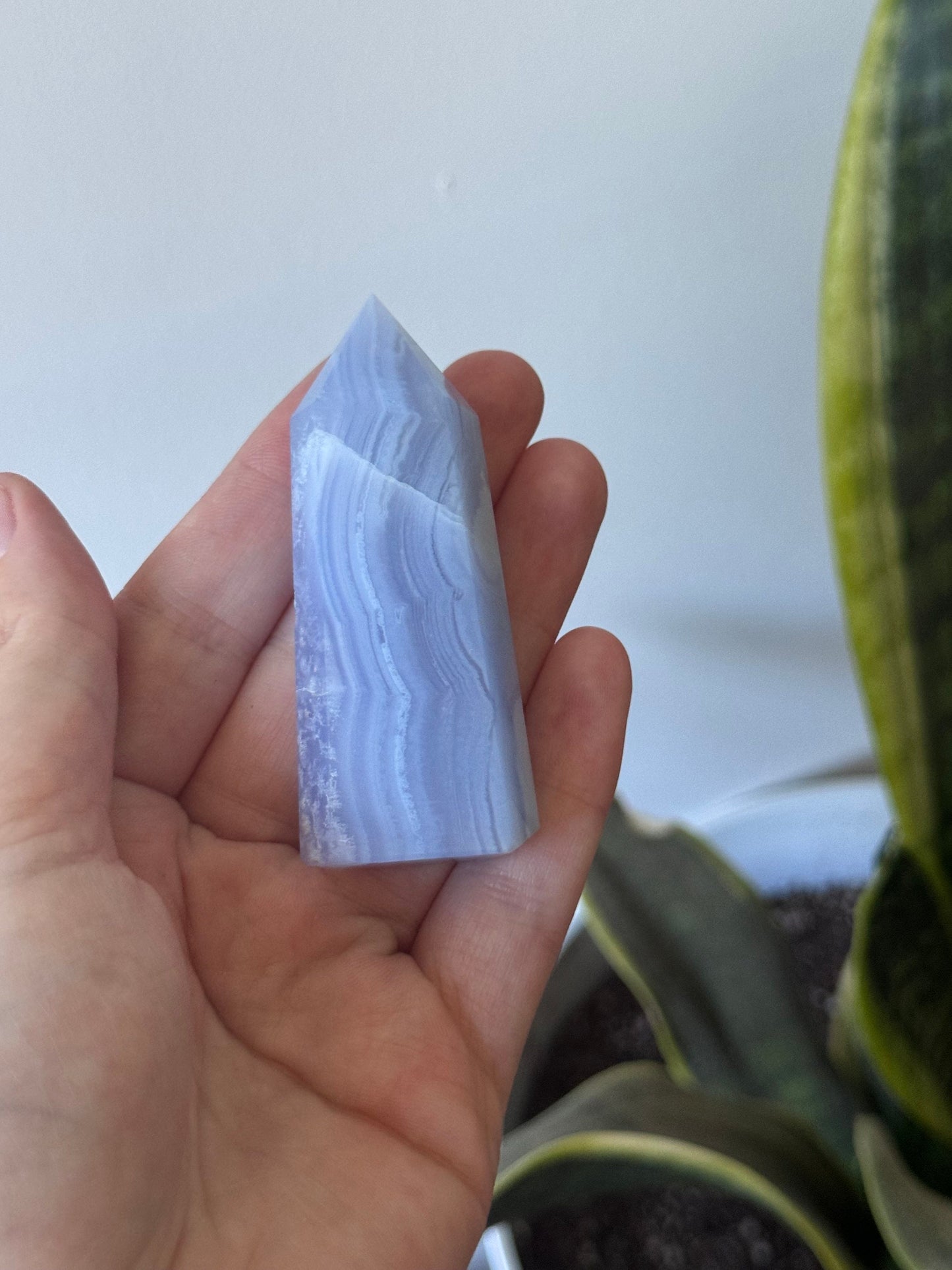 Gorgeous Blue Lace Agate Obelisk | Blue Lace Agate Tower from South Africa