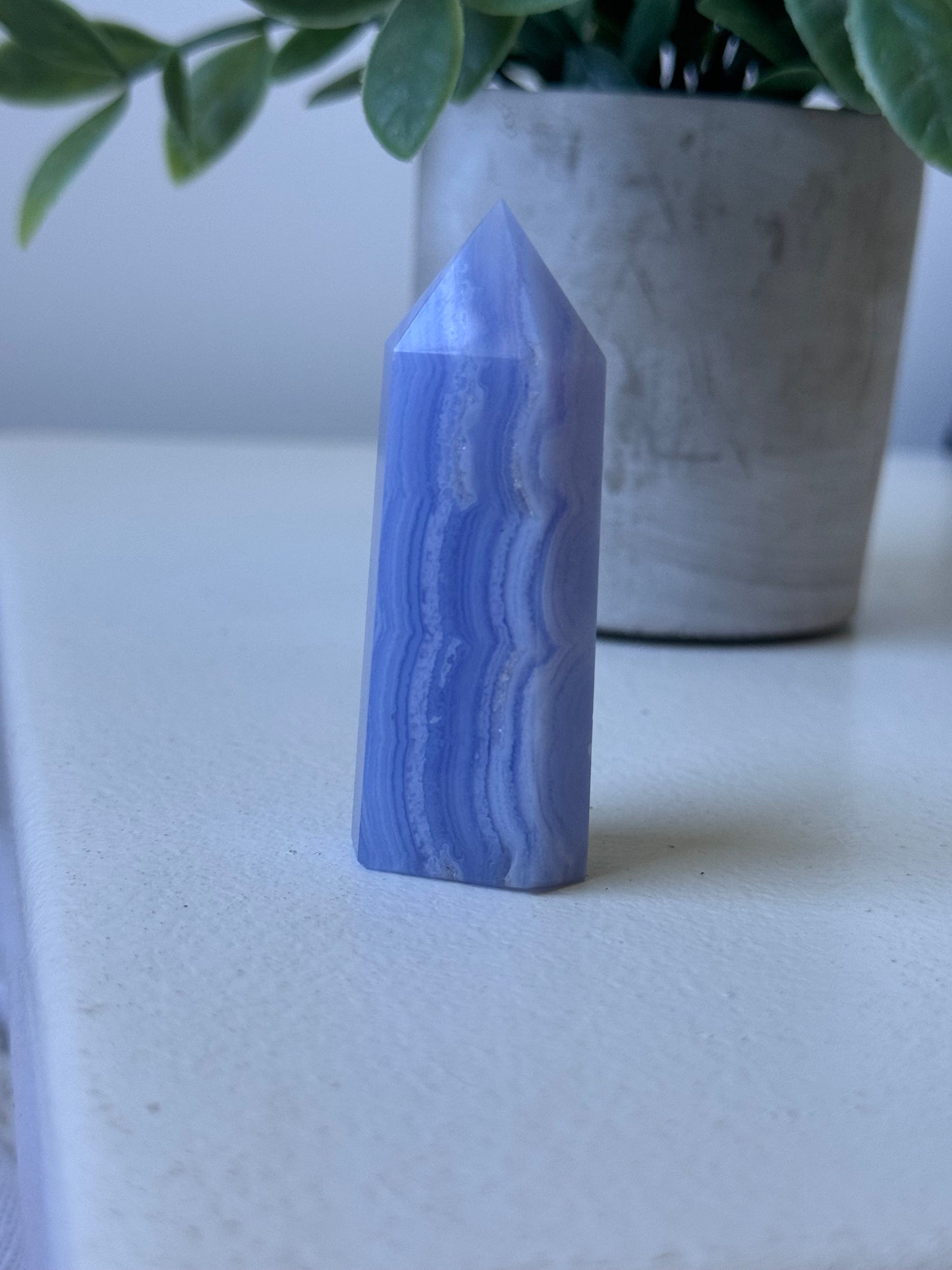 Gorgeous Blue Lace Agate Obelisk | Blue Lace Agate Tower from South Africa