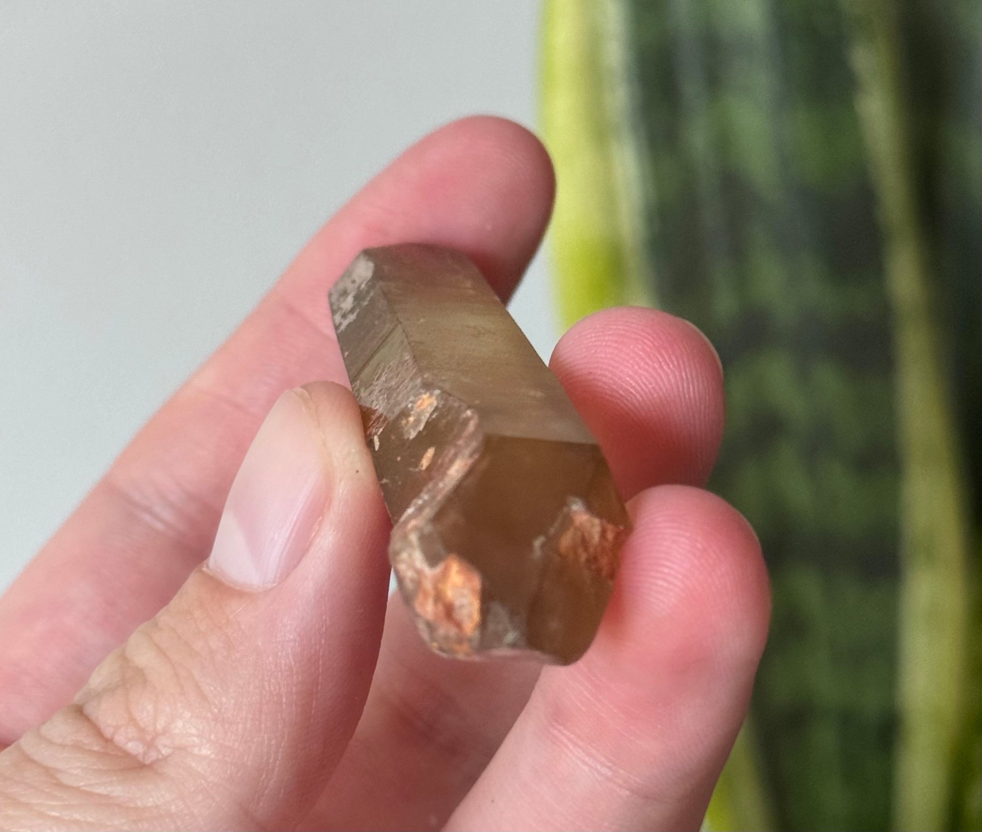Beautiful Raw Smoky Citrine Point from Zambia | Double Terminated Smoky Citrine Point