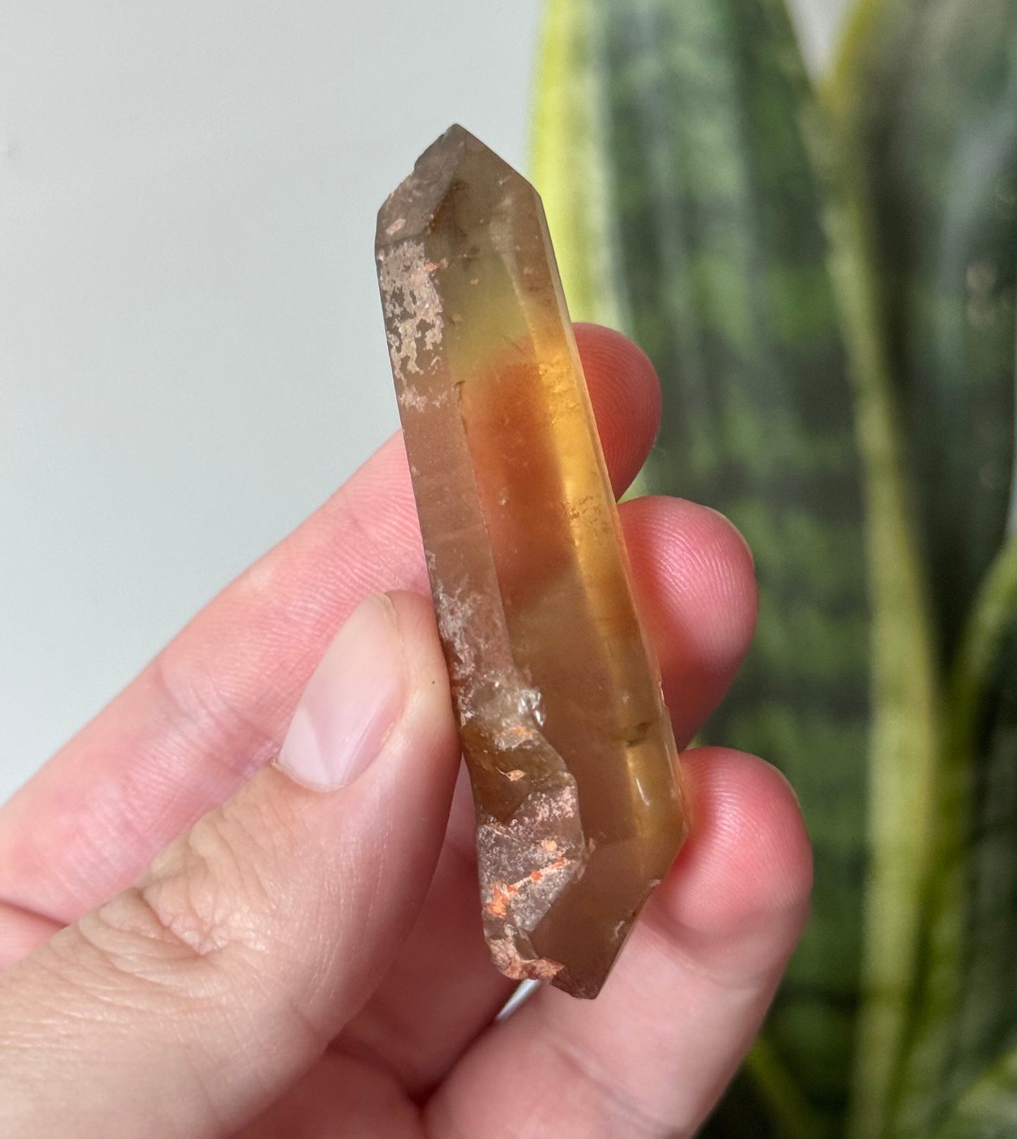 Beautiful Raw Smoky Citrine Point from Zambia | Double Terminated Smoky Citrine Point