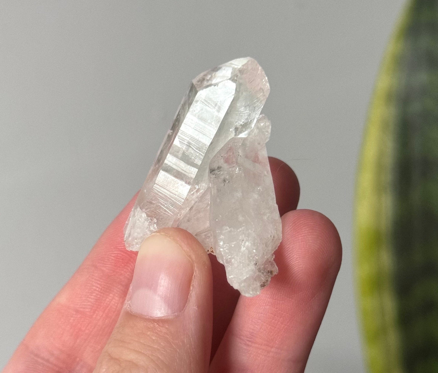 Beautiful Cross Twin Lemurian Quartz Points from Brazil | Lemurian Twin Castle