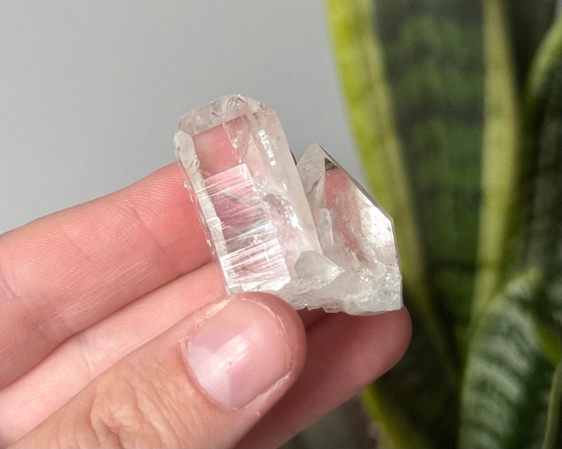 Beautiful Clear Lemurian Quartz Twin Castle from Brazil