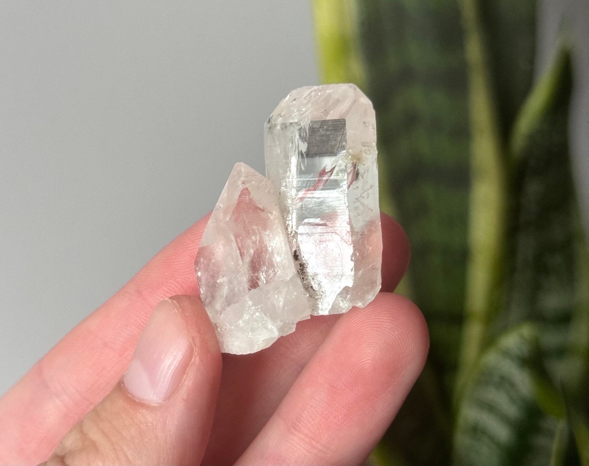 Beautiful Clear Lemurian Quartz Twin Castle from Brazil