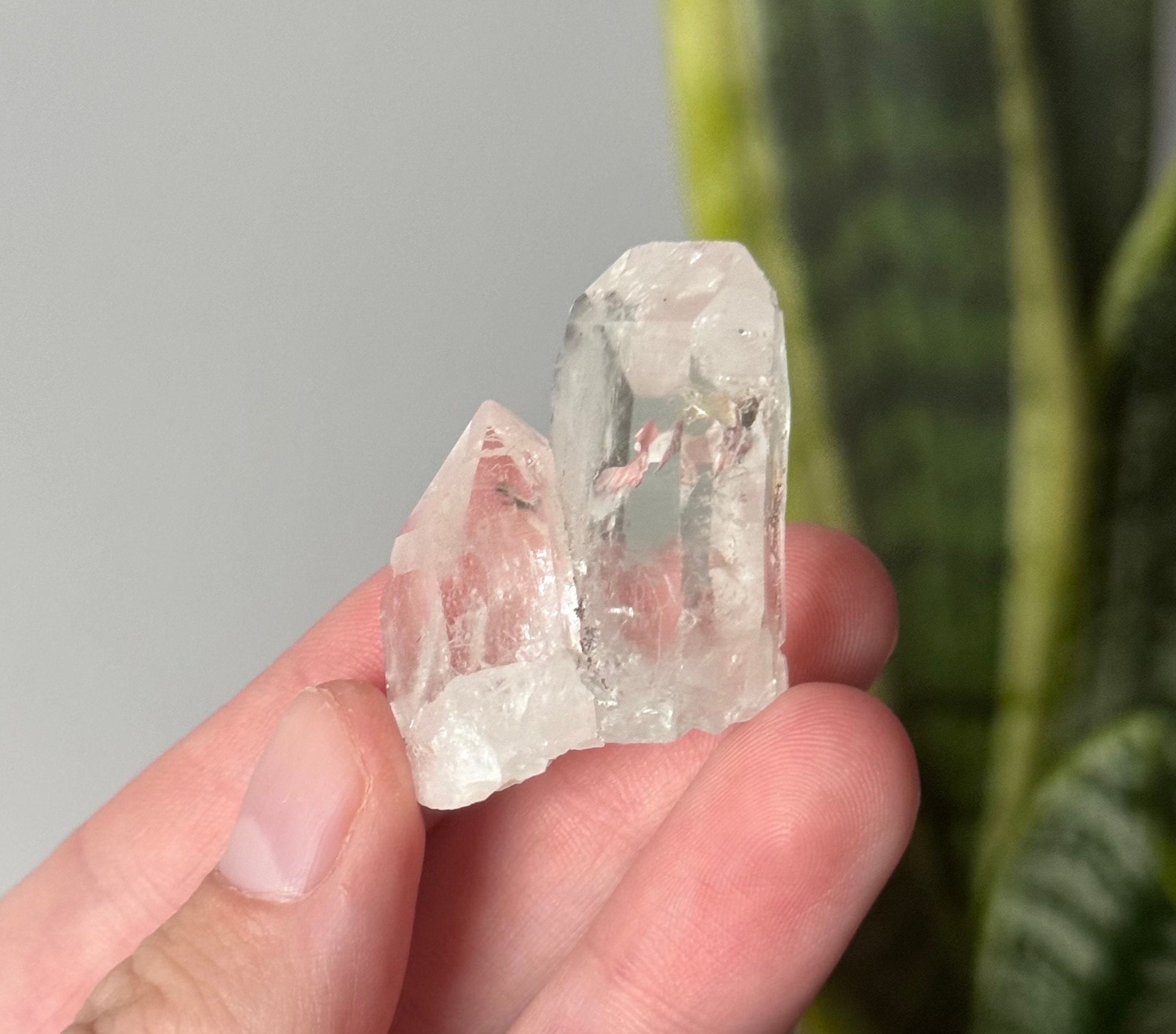Beautiful Clear Lemurian Quartz Twin Castle from Brazil
