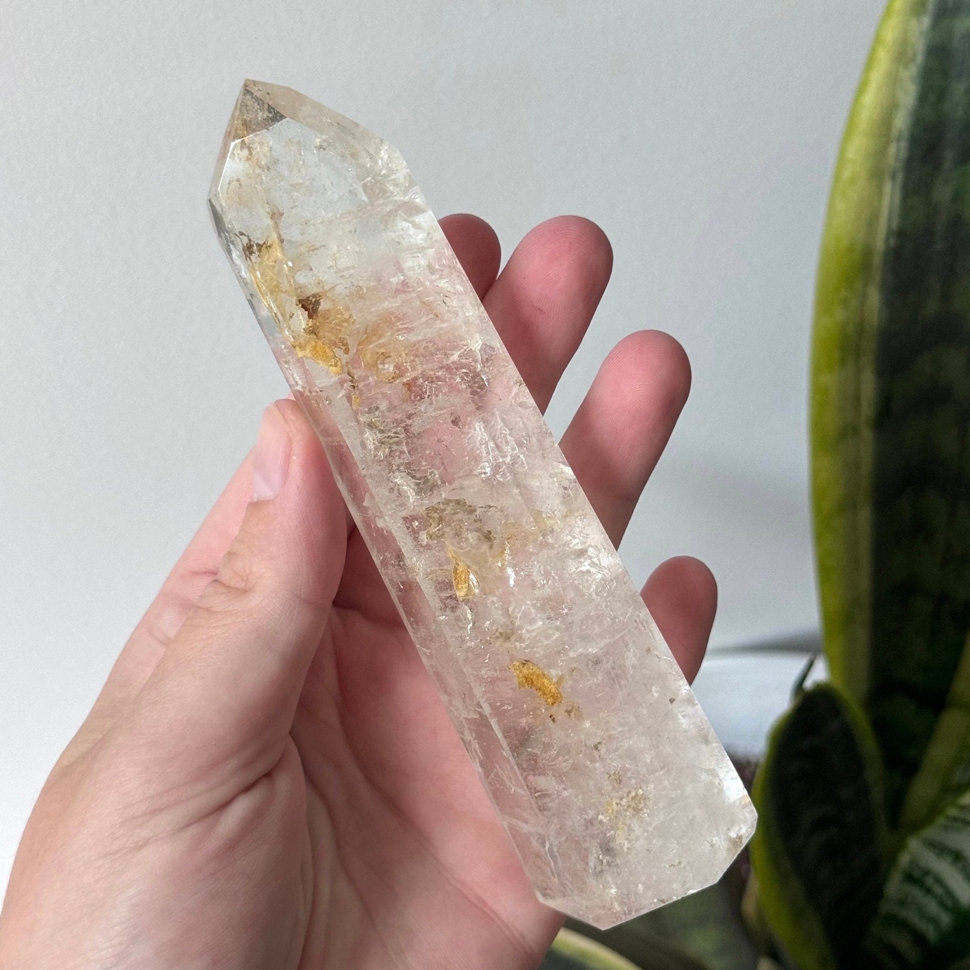 Quartz with Hematoid Inclusions Tower | Golden Healer in Quartz Obelisk
